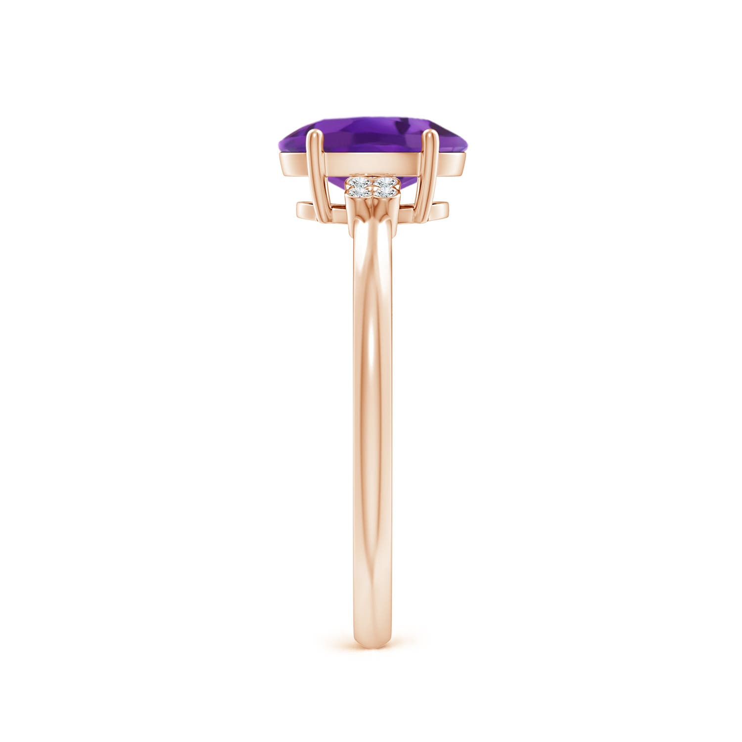 AAA- Amethyst / 1.2 CT / 14 KT Rose Gold