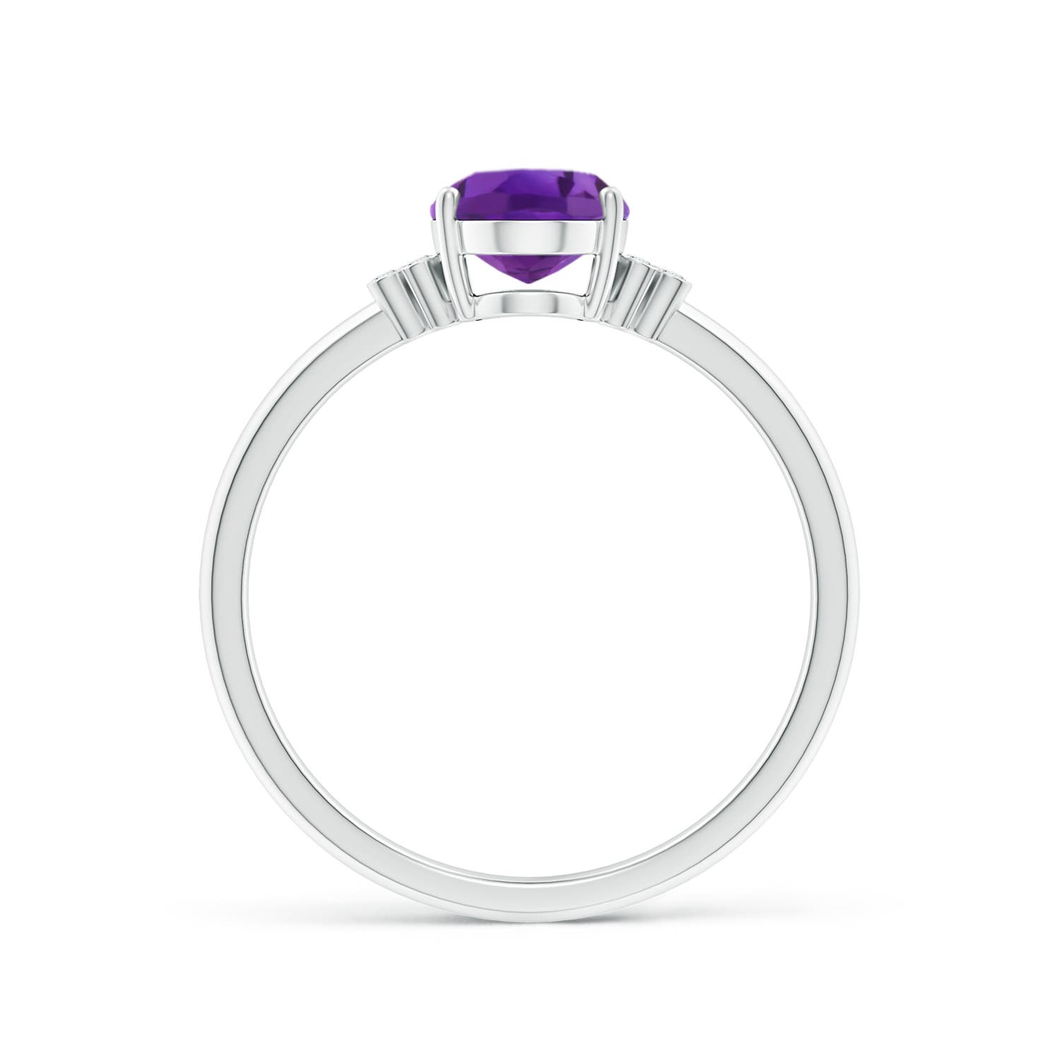 AAA- Amethyst / 1.2 CT / 14 KT White Gold