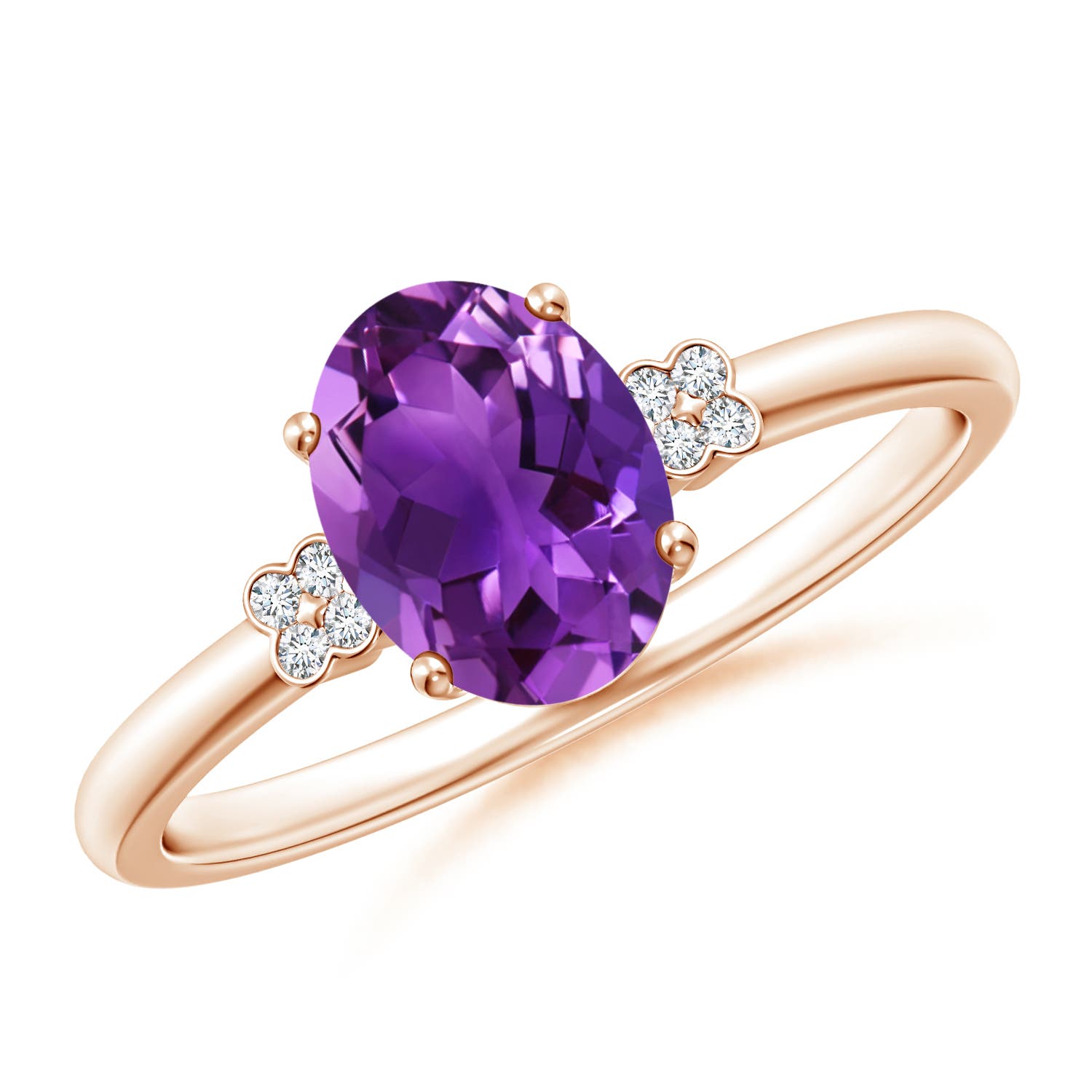 AAAA - Amethyst / 1.2 CT / 14 KT Rose Gold