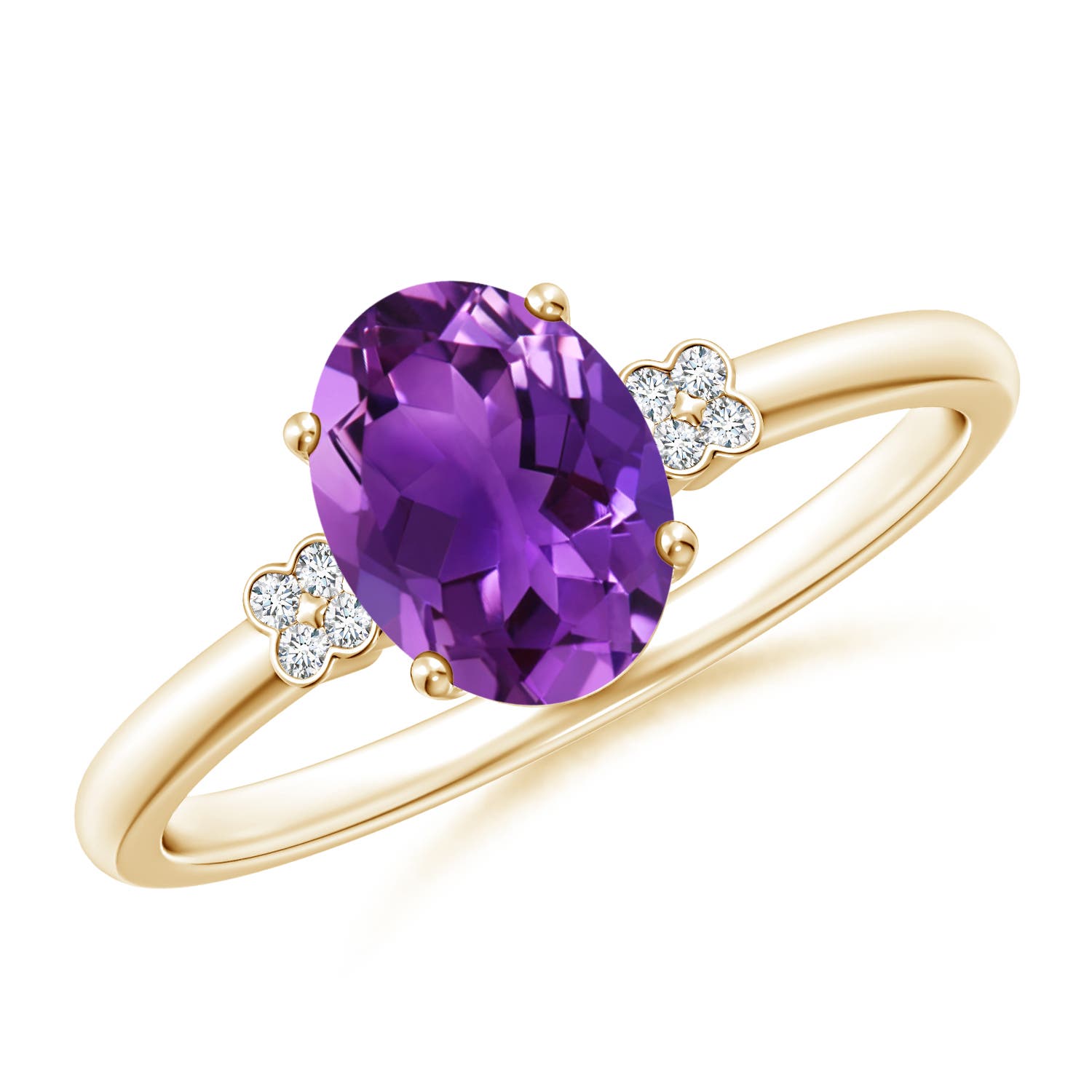 AAAA - Amethyst / 1.2 CT / 14 KT Yellow Gold