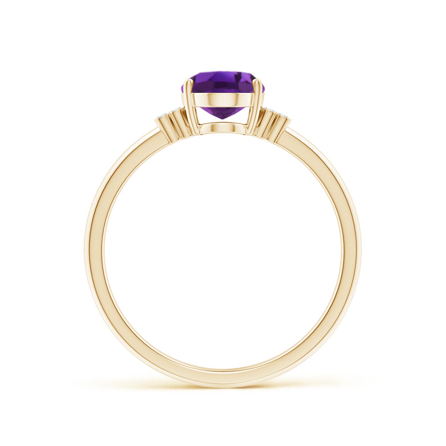 AAAA- Amethyst / 1.2 CT / 14 KT Yellow Gold