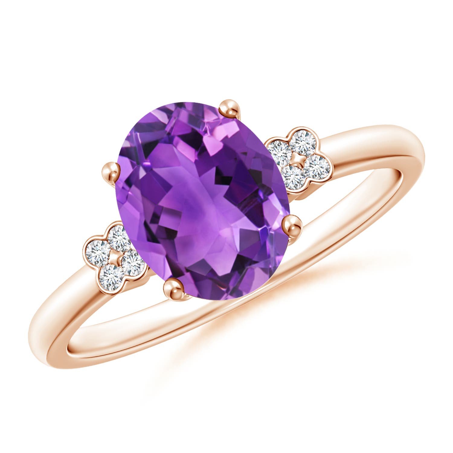 AAA- Amethyst / 1.66 CT / 14 KT Rose Gold