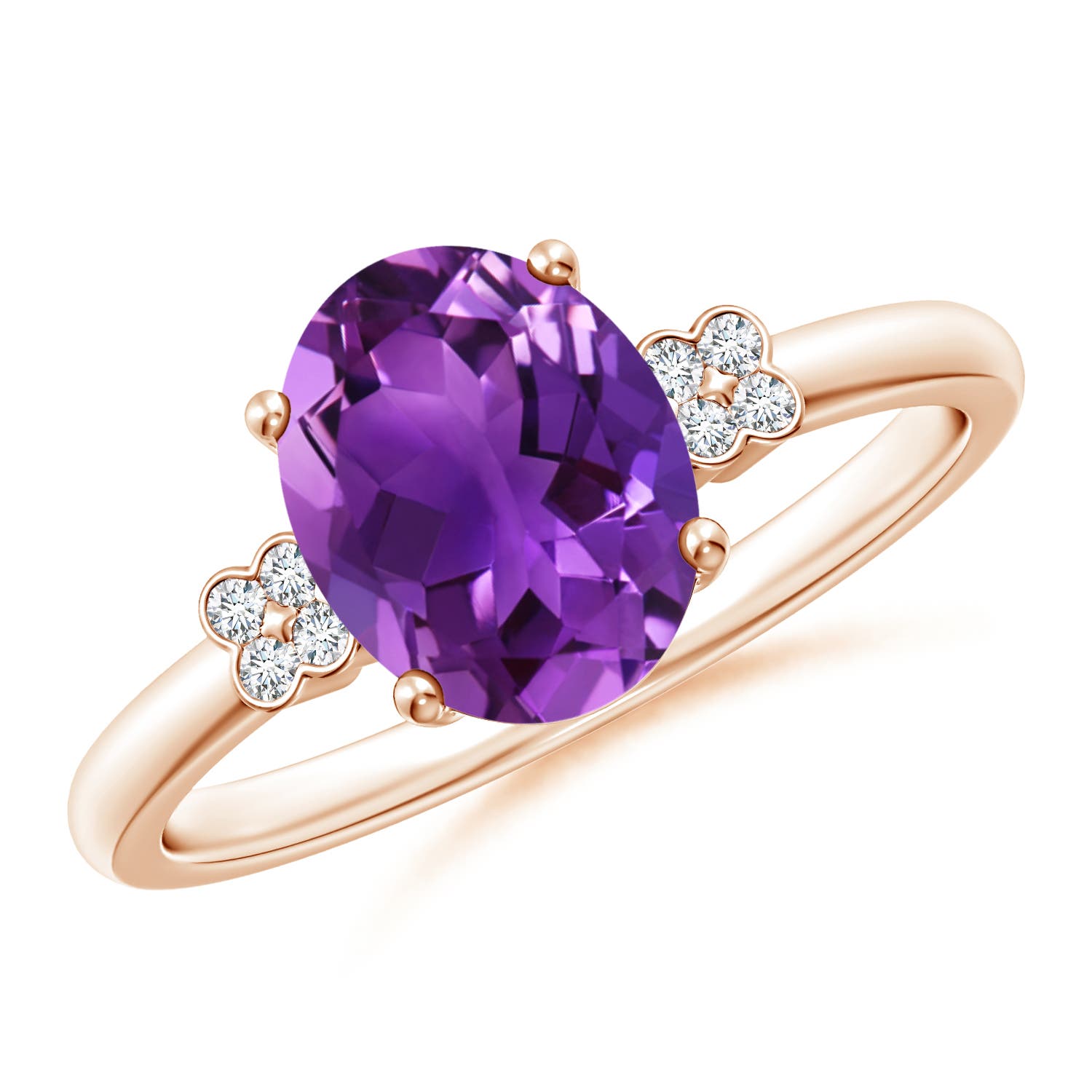 AAAA - Amethyst / 1.66 CT / 14 KT Rose Gold