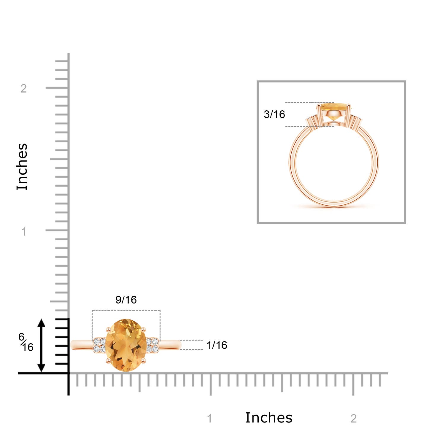 A - Citrine / 2.58 CT / 14 KT Rose Gold