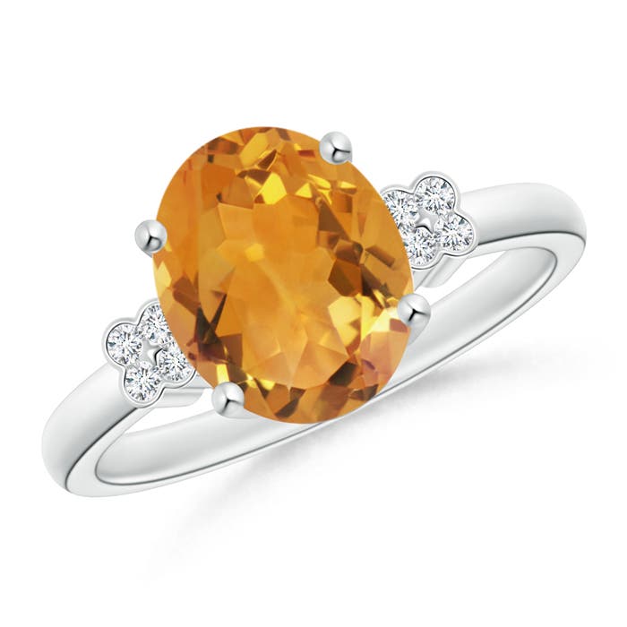 AA - Citrine / 2.58 CT / 14 KT White Gold