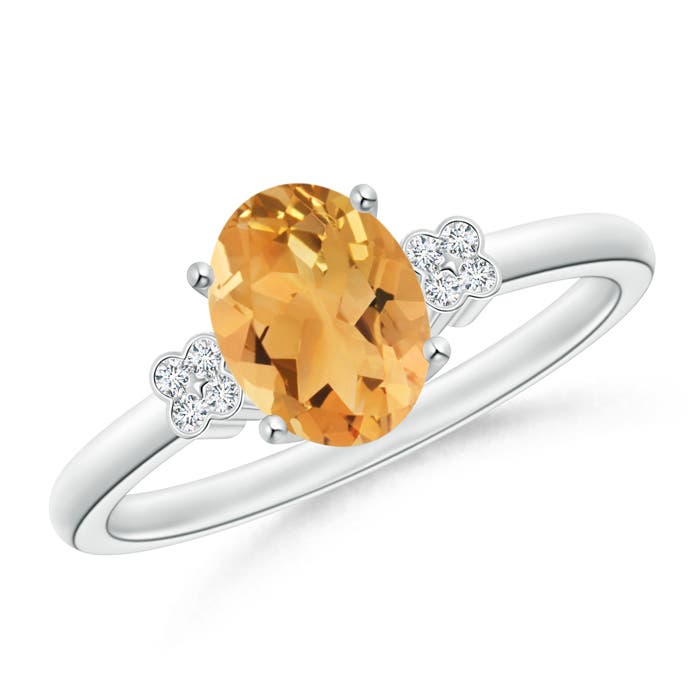 A - Citrine / 1.15 CT / 14 KT White Gold