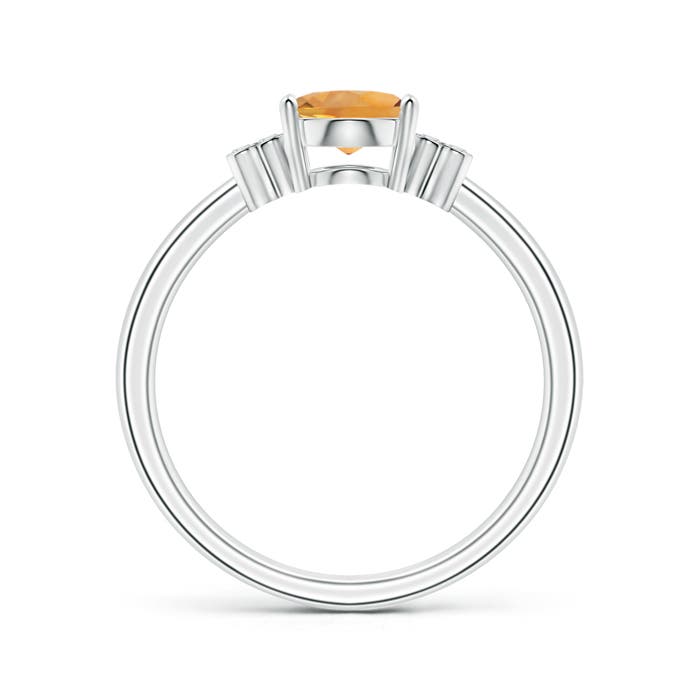 AA - Citrine / 1.15 CT / 14 KT White Gold