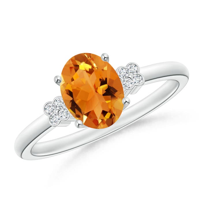 AAA - Citrine / 1.15 CT / 14 KT White Gold