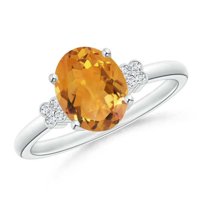 AA - Citrine / 1.71 CT / 14 KT White Gold