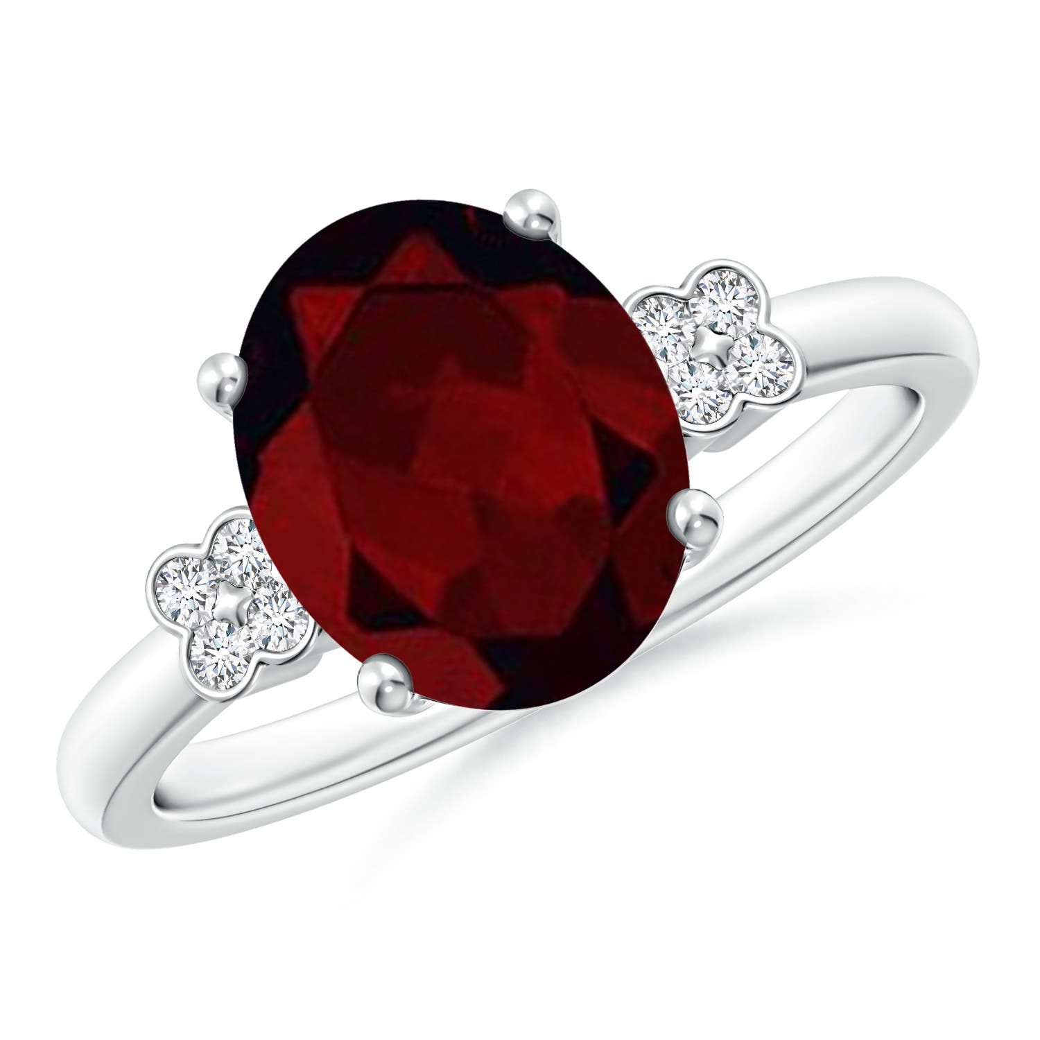 A - Garnet / 3.03 CT / 14 KT White Gold