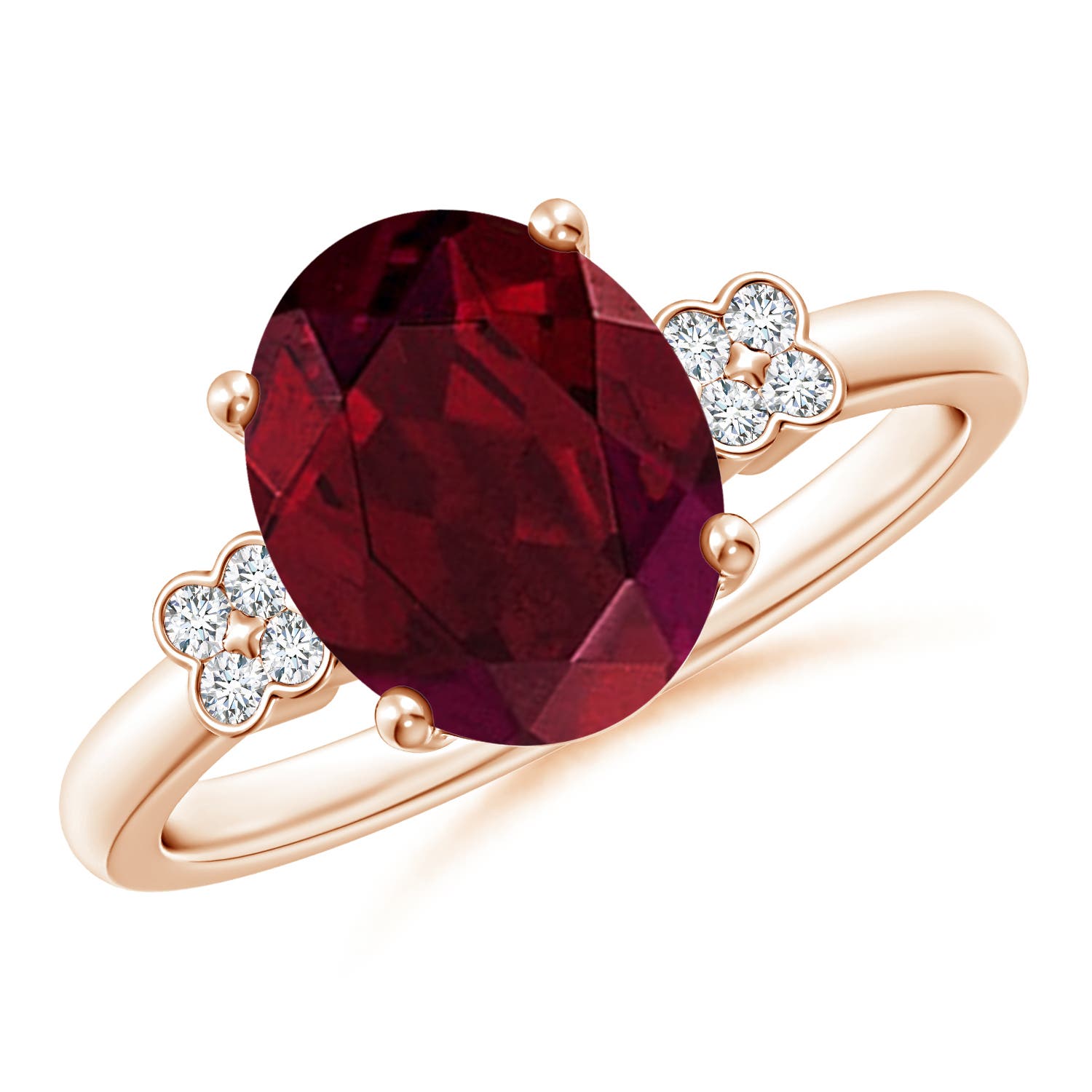 AA - Garnet / 3.03 CT / 14 KT Rose Gold