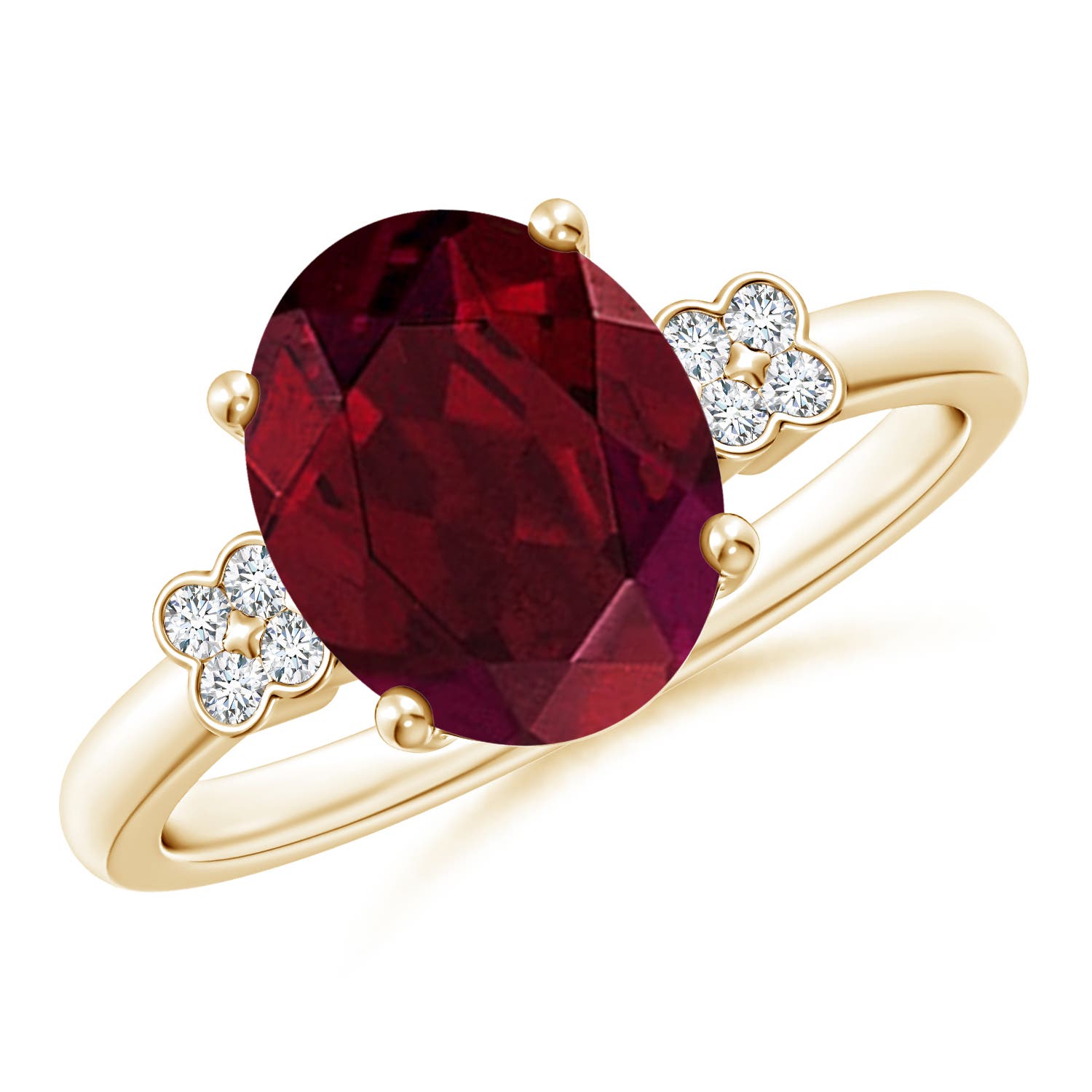 AA - Garnet / 3.03 CT / 14 KT Yellow Gold