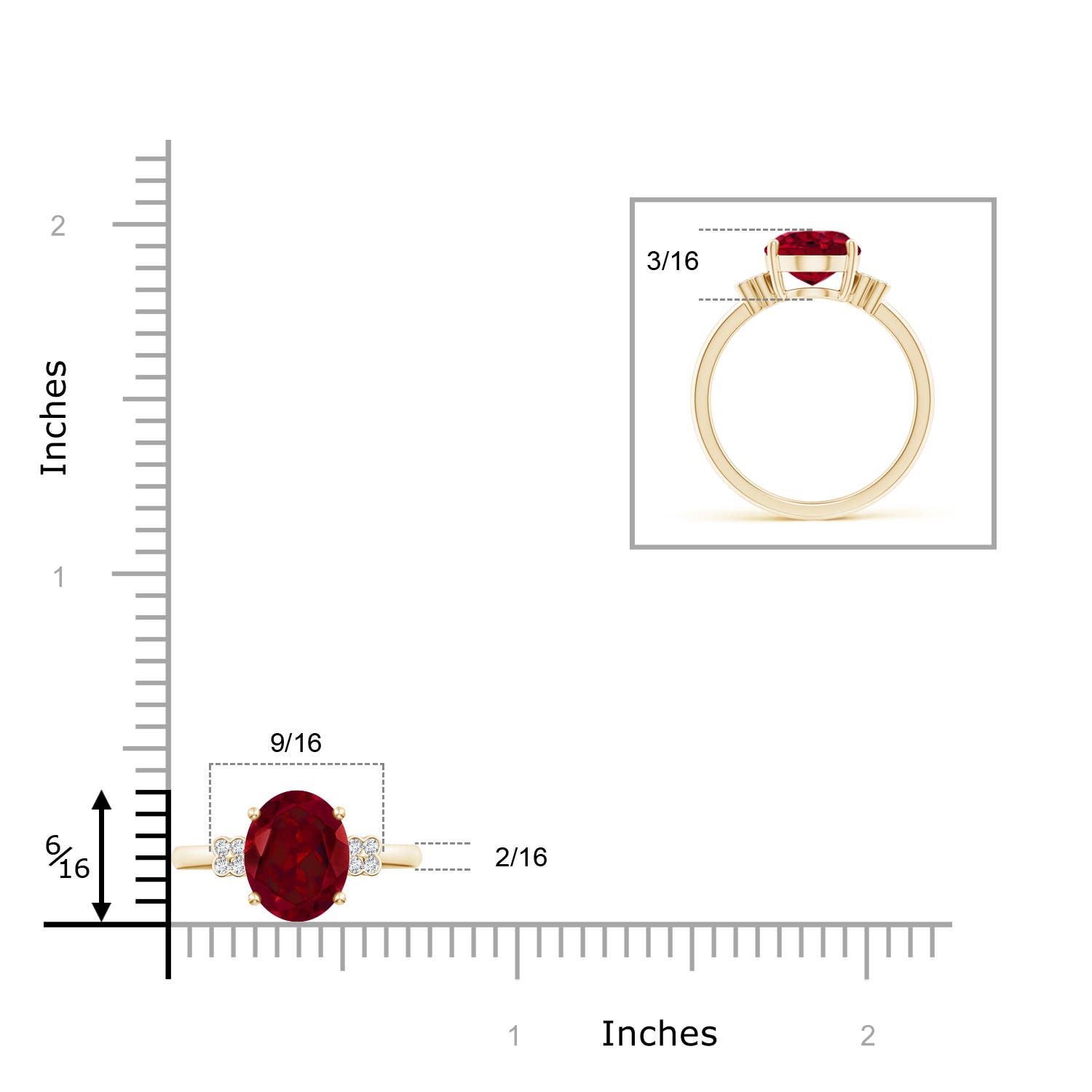 AAA - Garnet / 3.03 CT / 14 KT Yellow Gold