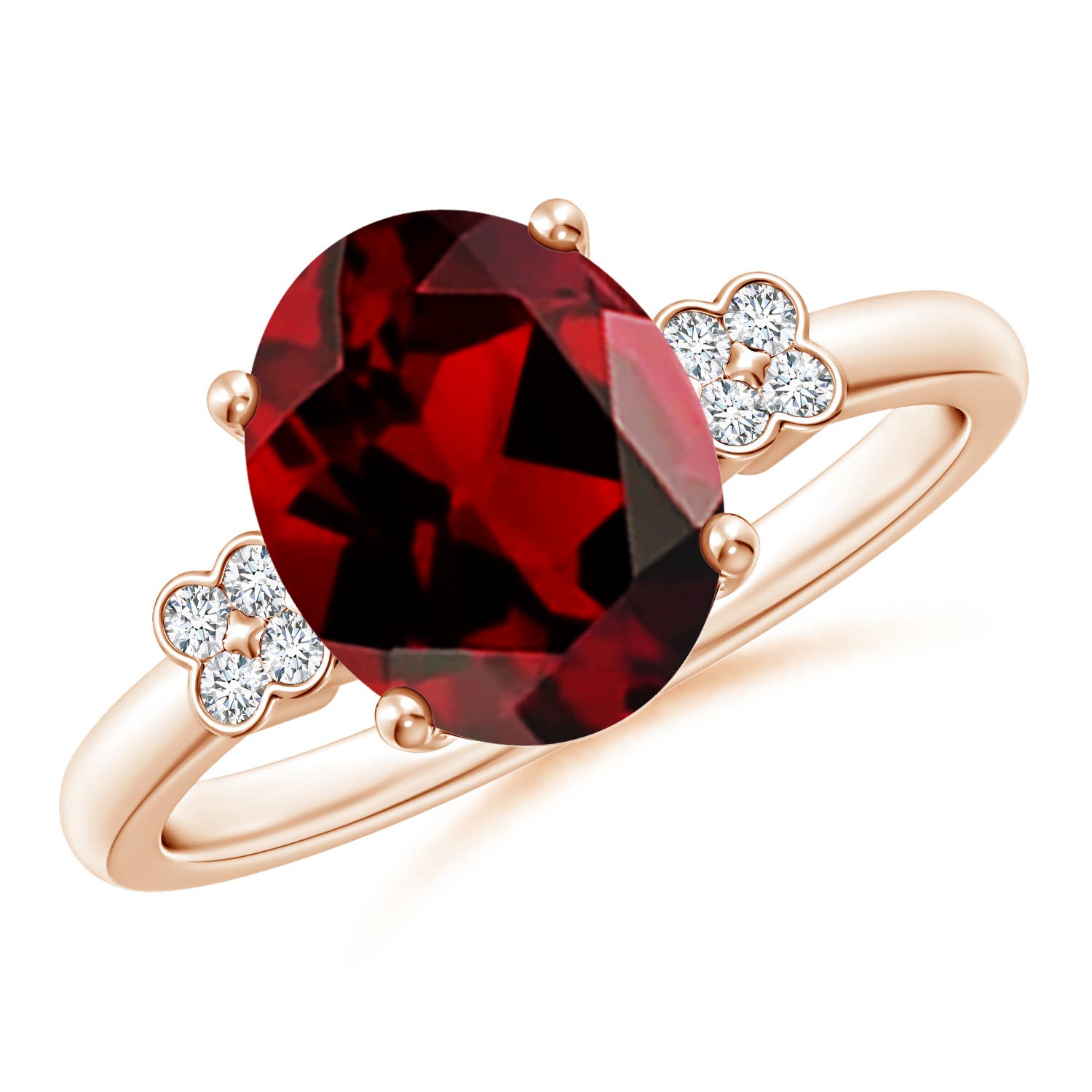 AAAA - Garnet / 3.03 CT / 14 KT Rose Gold