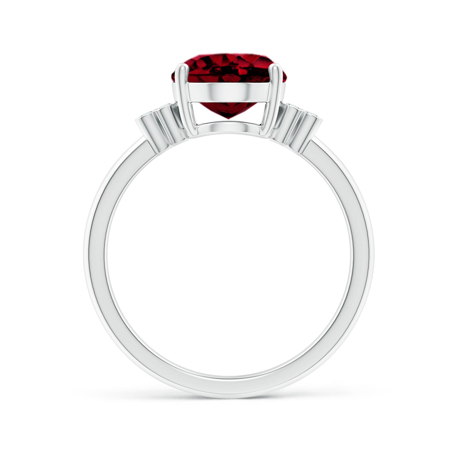 AAAA - Garnet / 3.03 CT / 14 KT White Gold