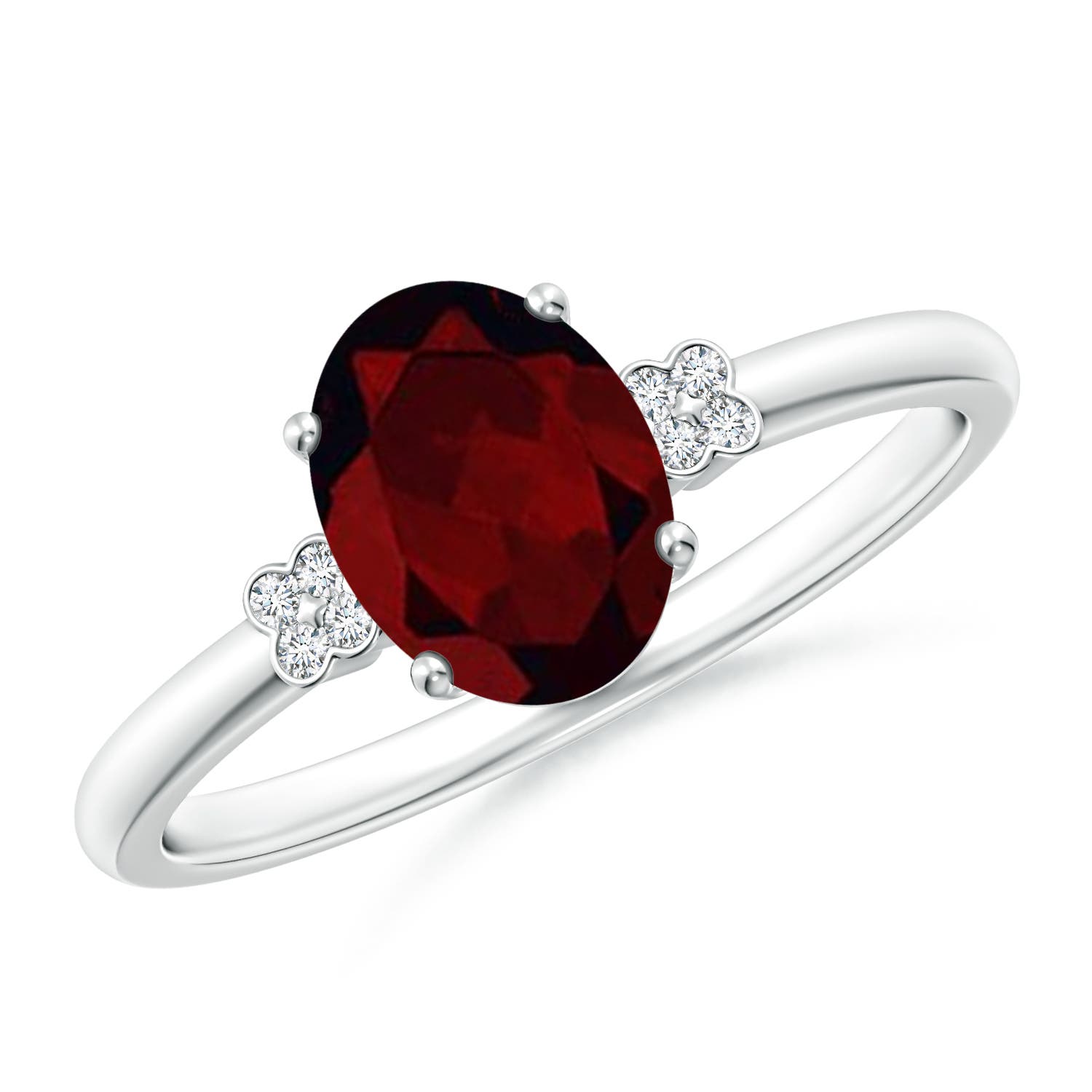 A - Garnet / 1.5 CT / 14 KT White Gold