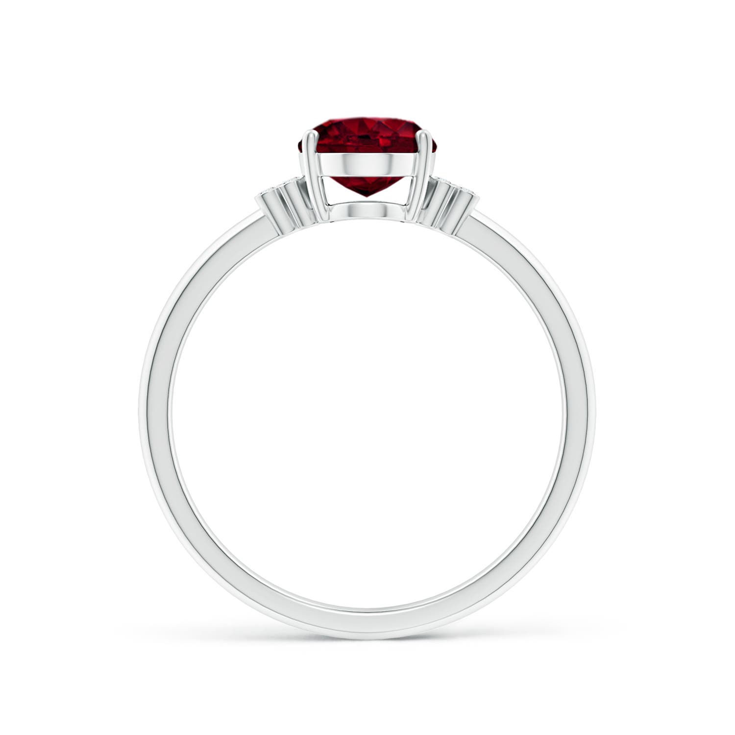 A - Garnet / 1.5 CT / 14 KT White Gold