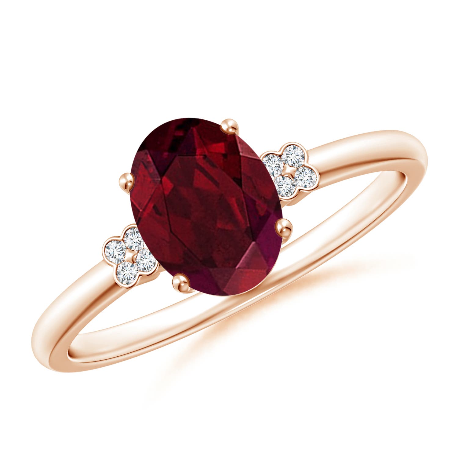 AA - Garnet / 1.5 CT / 14 KT Rose Gold