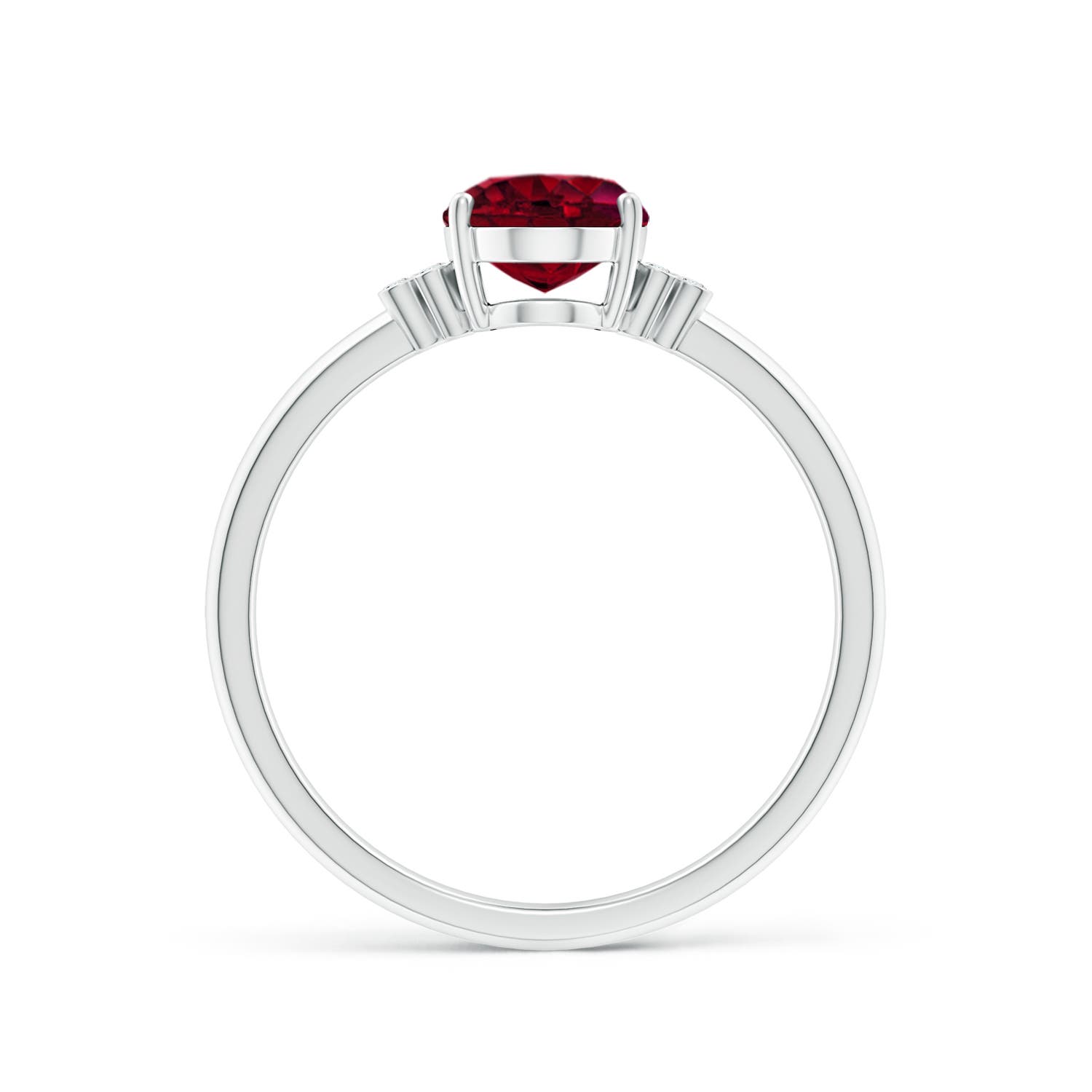 AA - Garnet / 1.5 CT / 14 KT White Gold