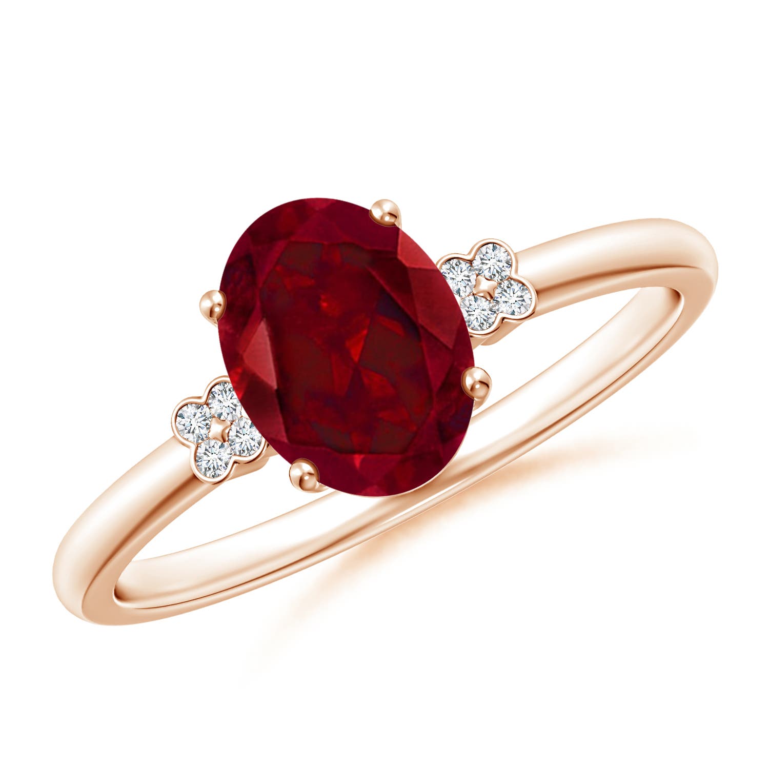 AAA - Garnet / 1.5 CT / 14 KT Rose Gold