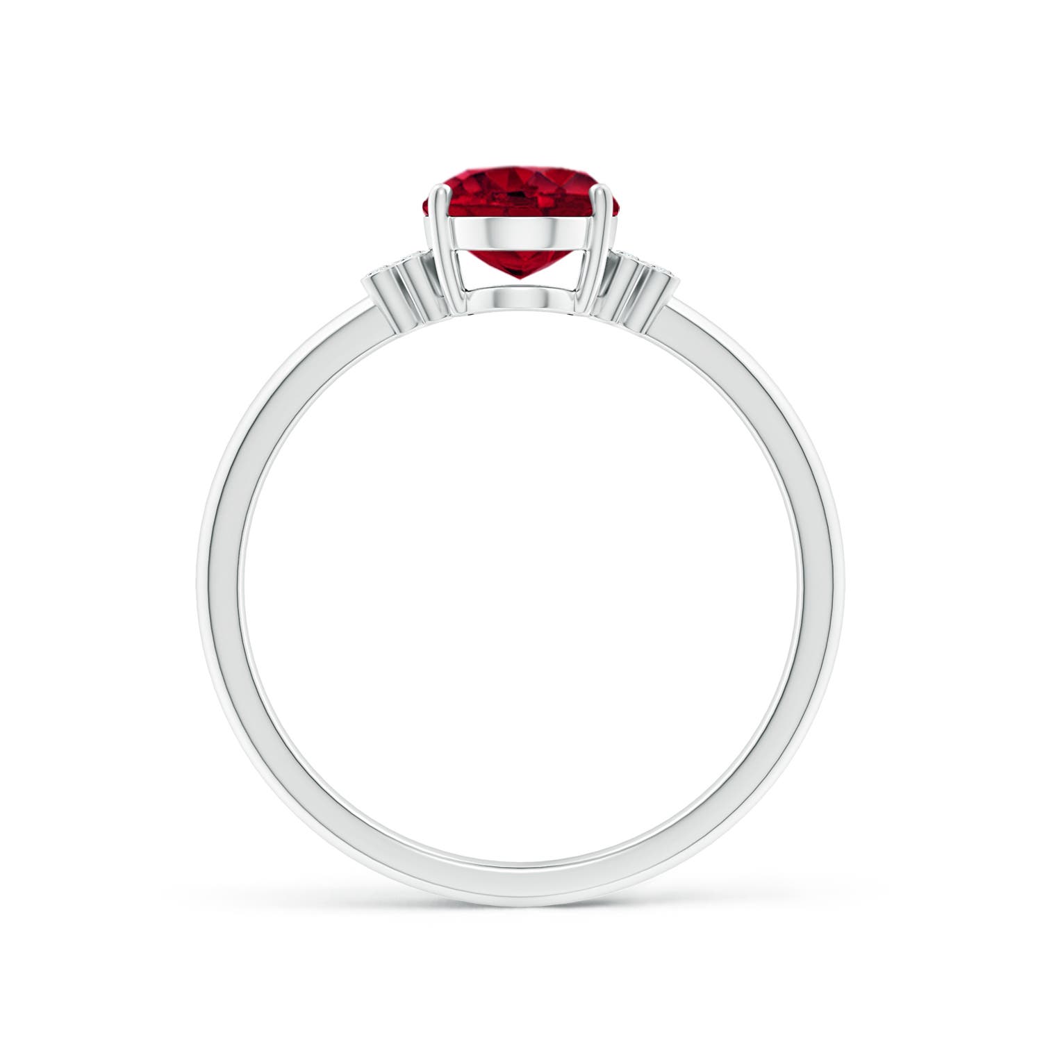 AAA - Garnet / 1.5 CT / 14 KT White Gold