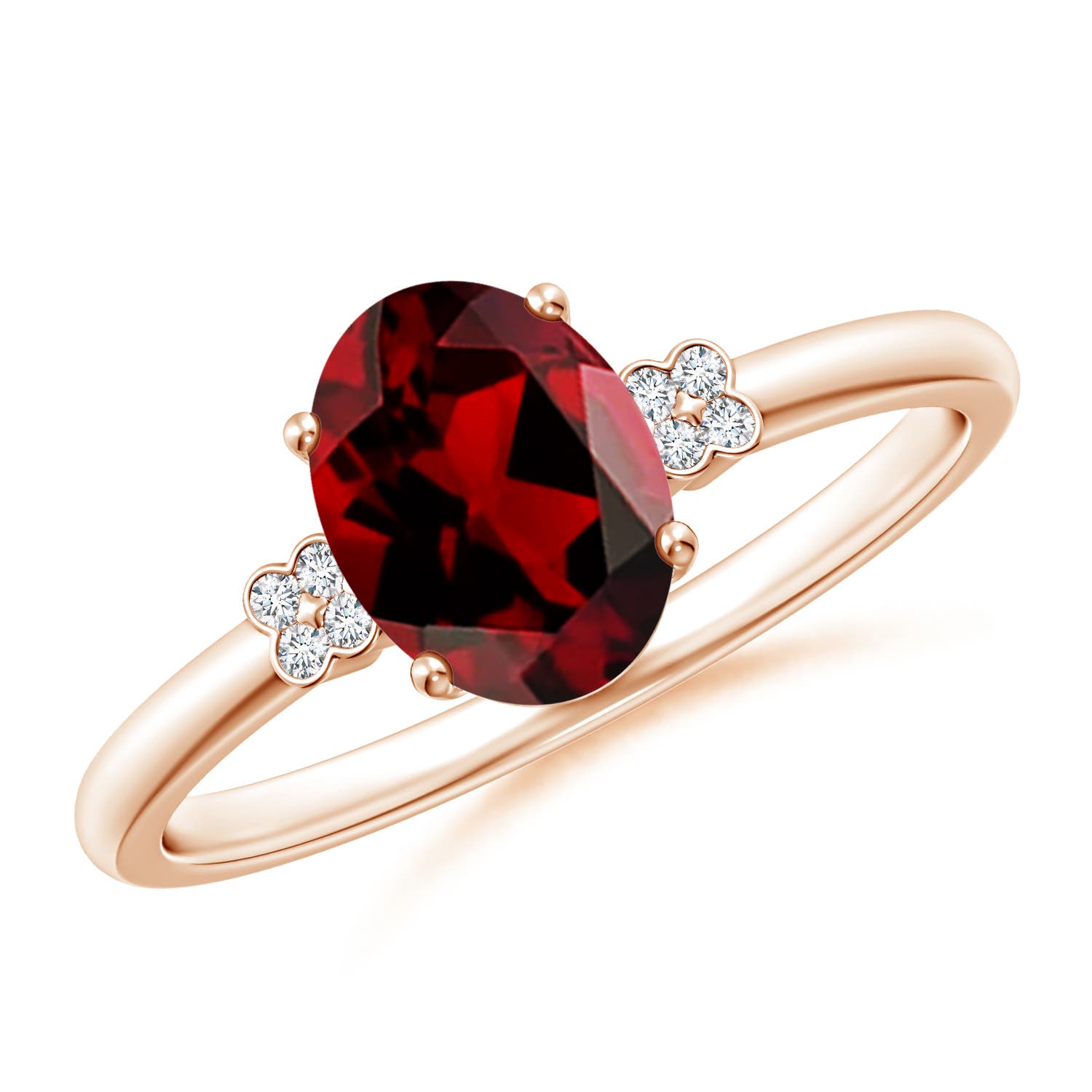 AAAA - Garnet / 1.5 CT / 14 KT Rose Gold