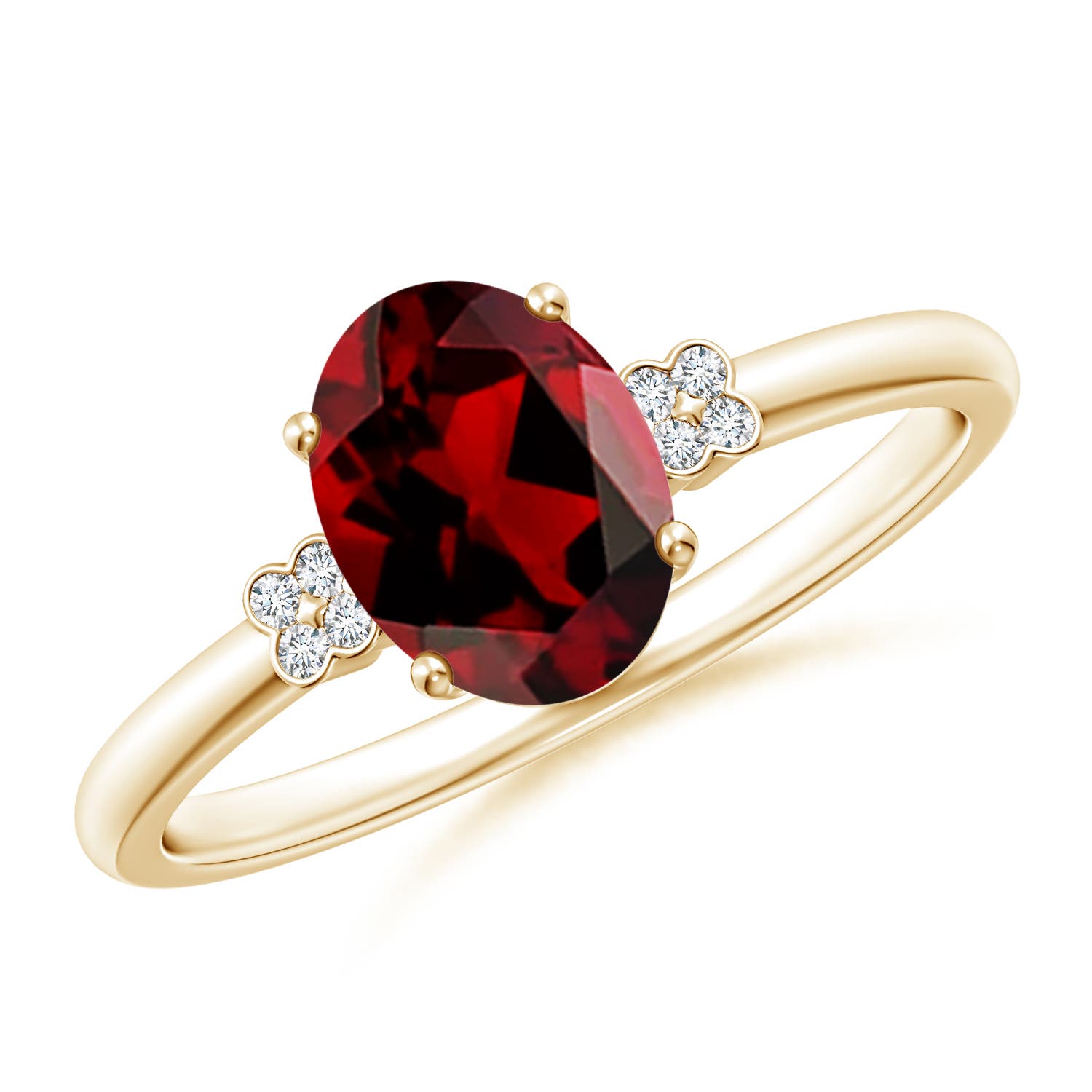 AAAA - Garnet / 1.5 CT / 14 KT Yellow Gold