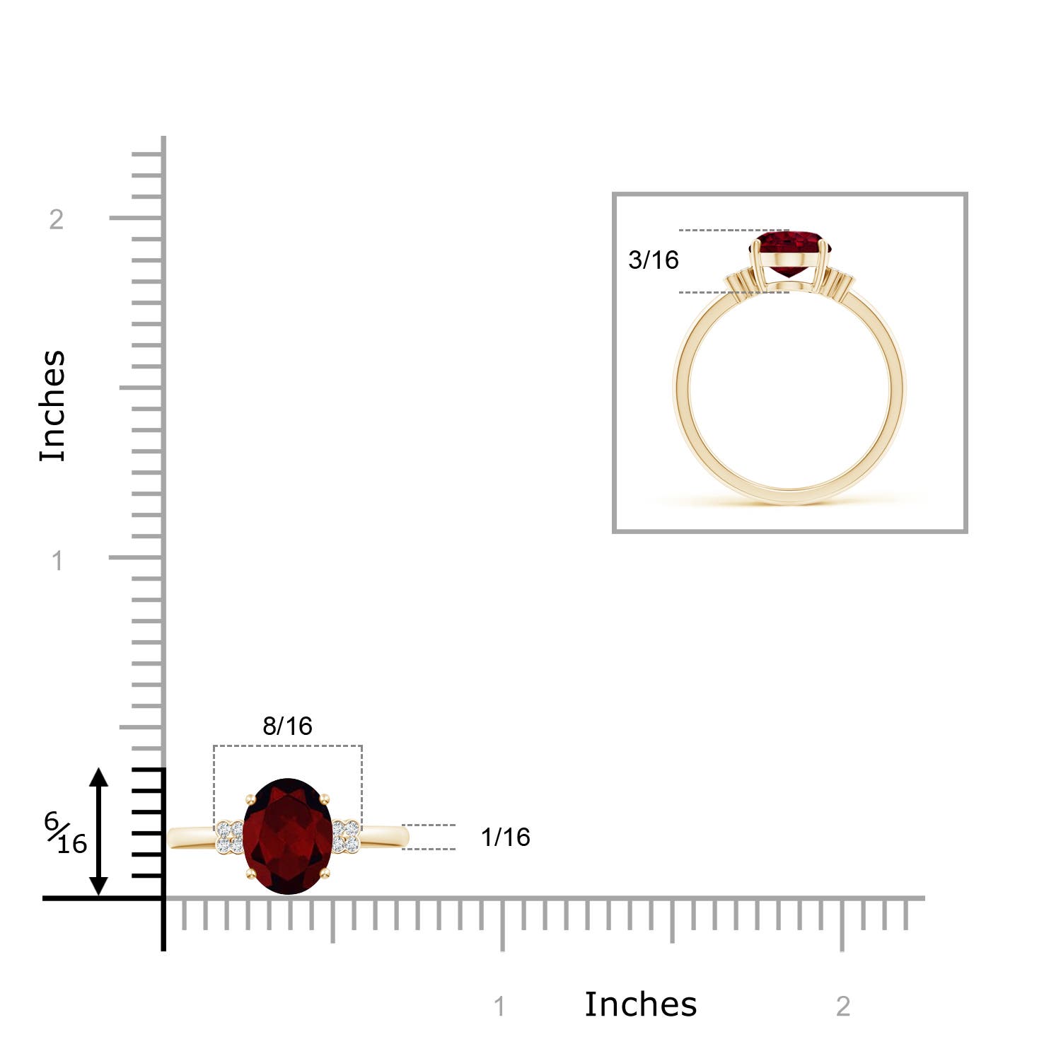 A - Garnet / 2.06 CT / 14 KT Yellow Gold