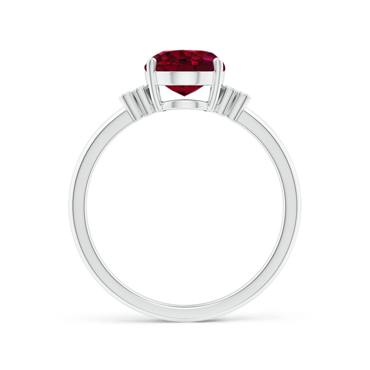 AA - Garnet / 2.06 CT / 14 KT White Gold