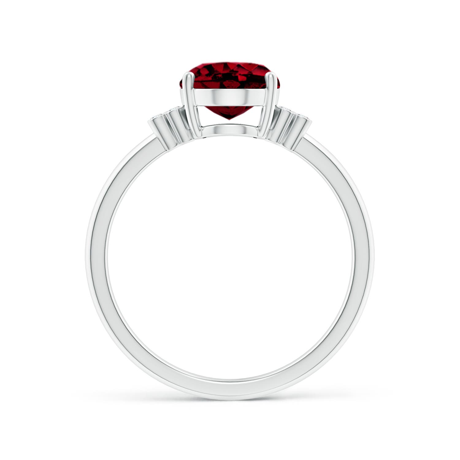 AAAA - Garnet / 2.06 CT / 14 KT White Gold