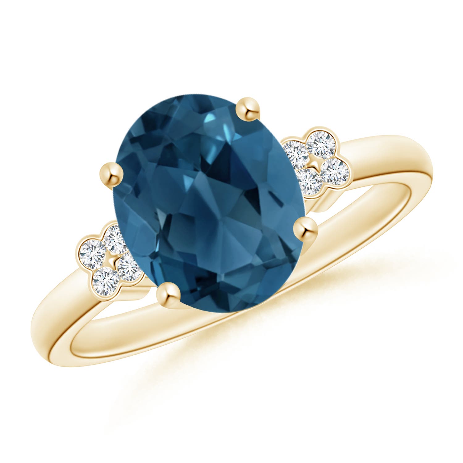 AA - London Blue Topaz / 3.33 CT / 14 KT Yellow Gold