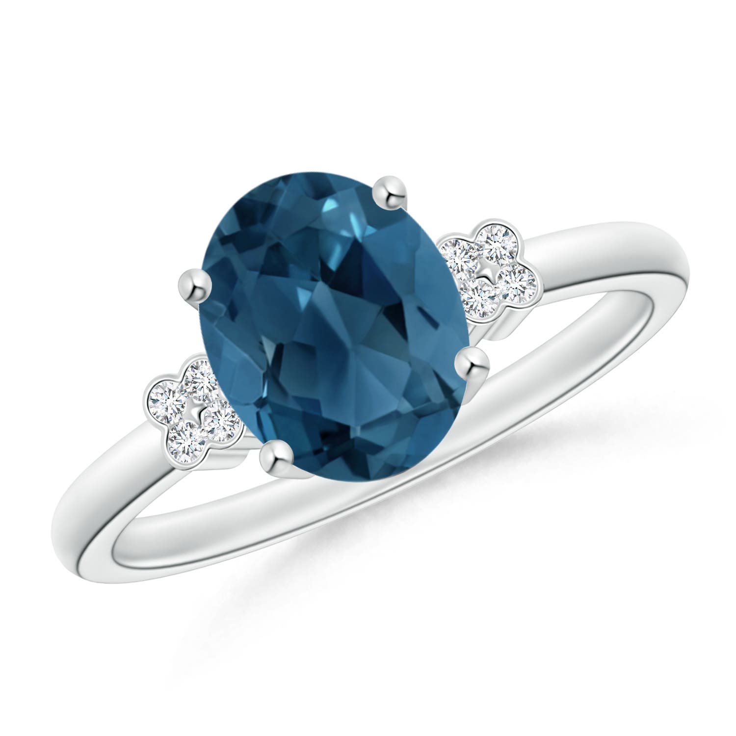 AA - London Blue Topaz / 2.31 CT / 14 KT White Gold