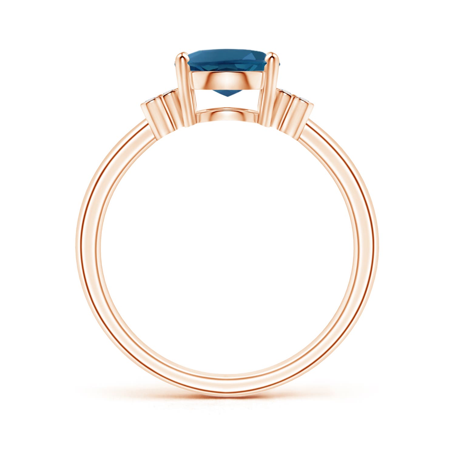 AAA - London Blue Topaz / 2.31 CT / 14 KT Rose Gold