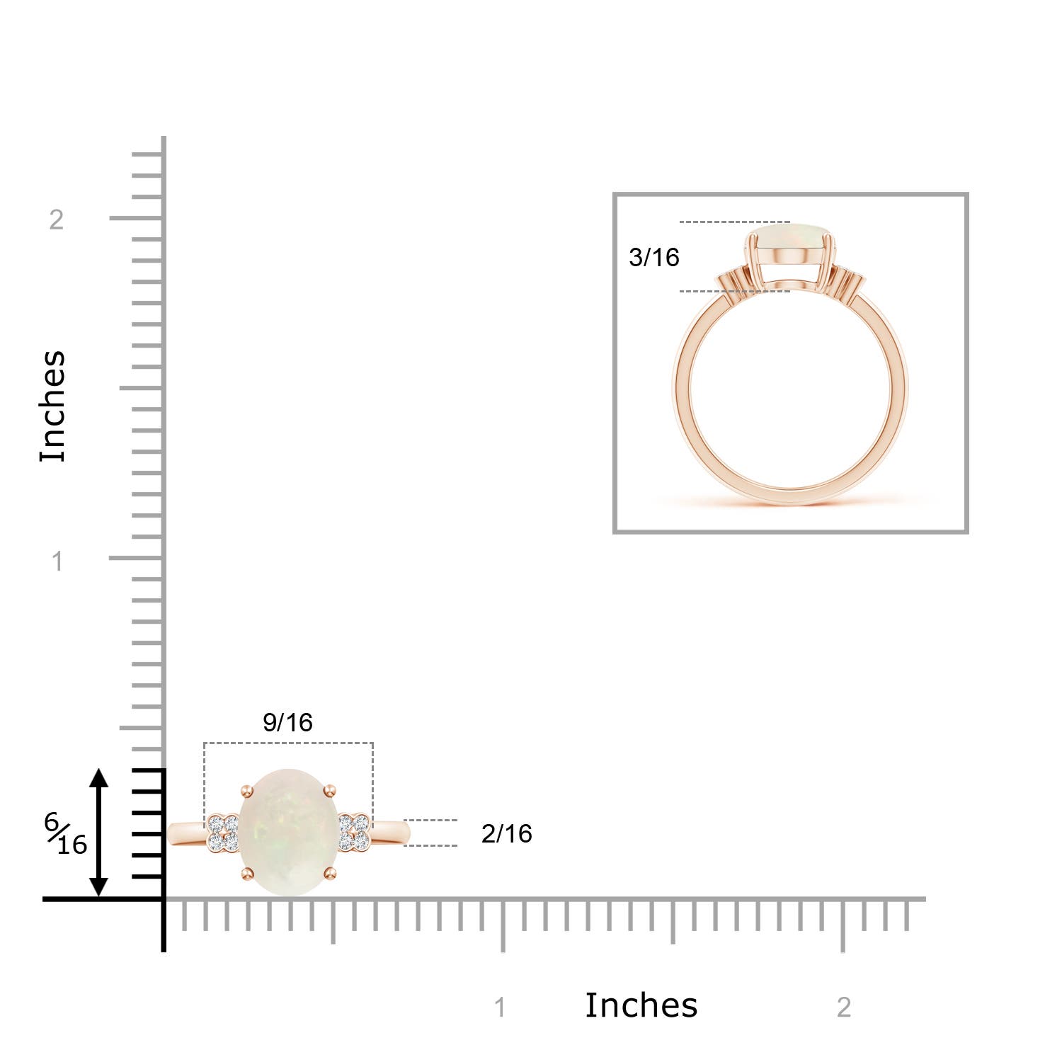 A - Opal / 1.53 CT / 14 KT Rose Gold