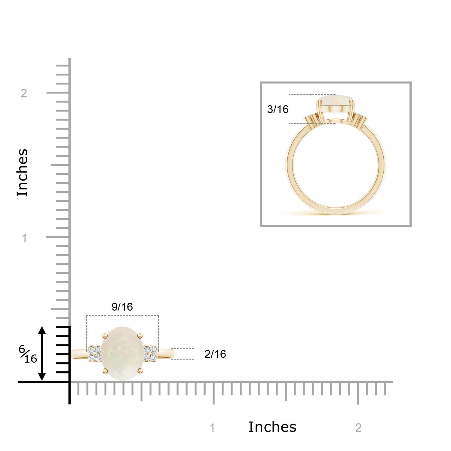 A - Opal / 1.53 CT / 14 KT Yellow Gold