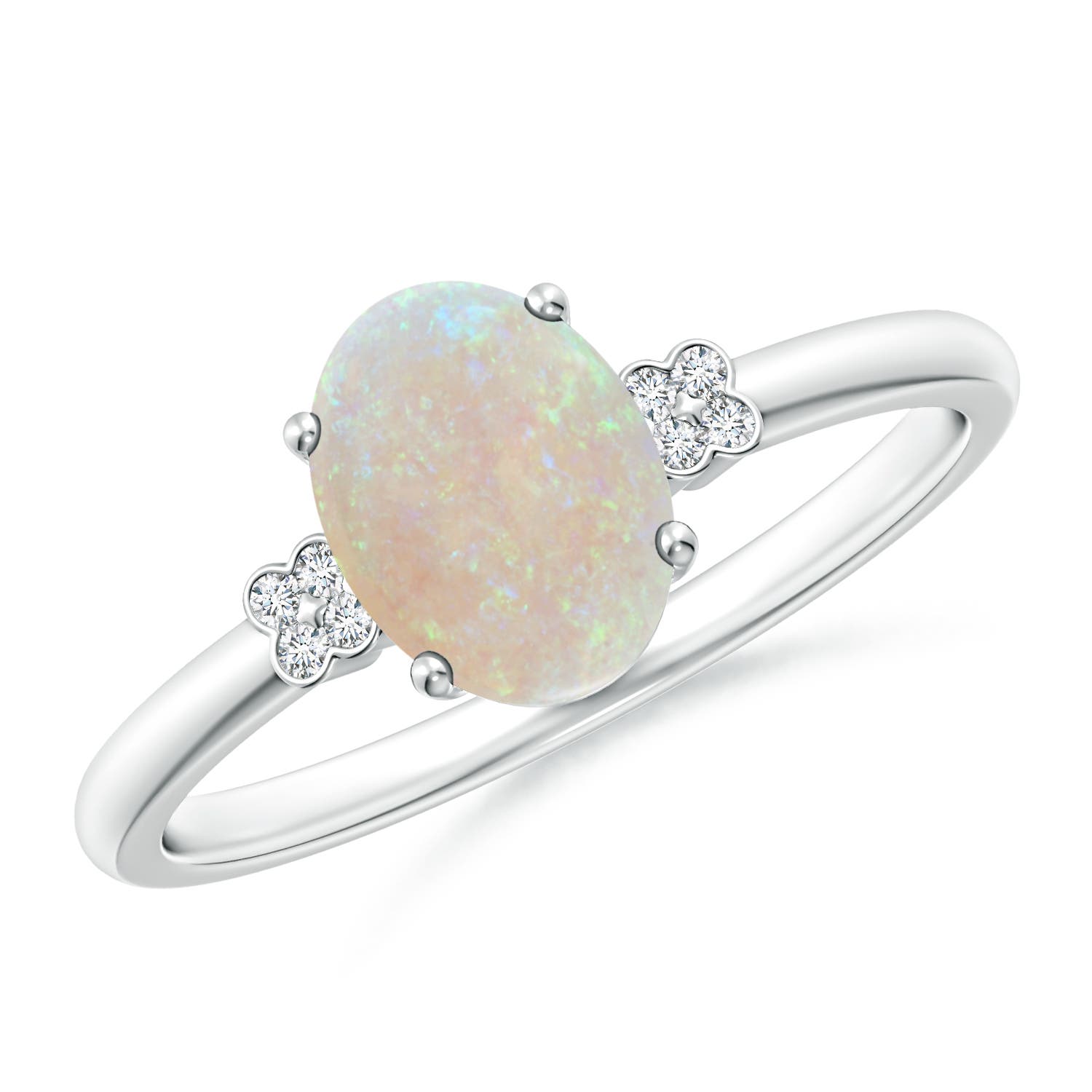 AA - Opal / 0.85 CT / 14 KT White Gold