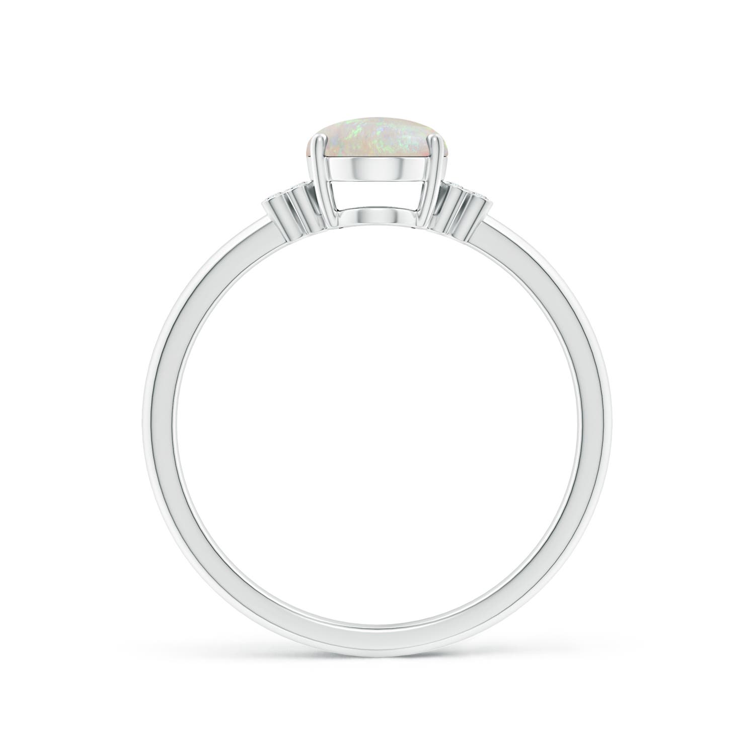 AA - Opal / 0.85 CT / 14 KT White Gold