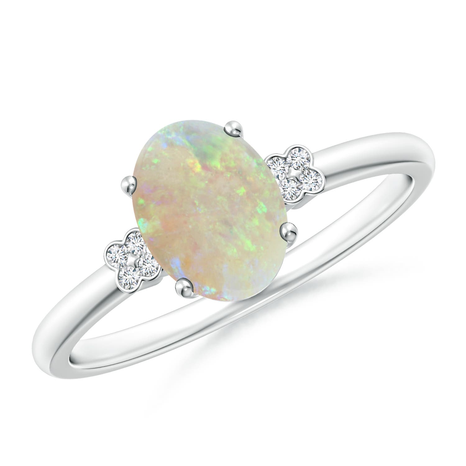 AAA - Opal / 0.85 CT / 14 KT White Gold