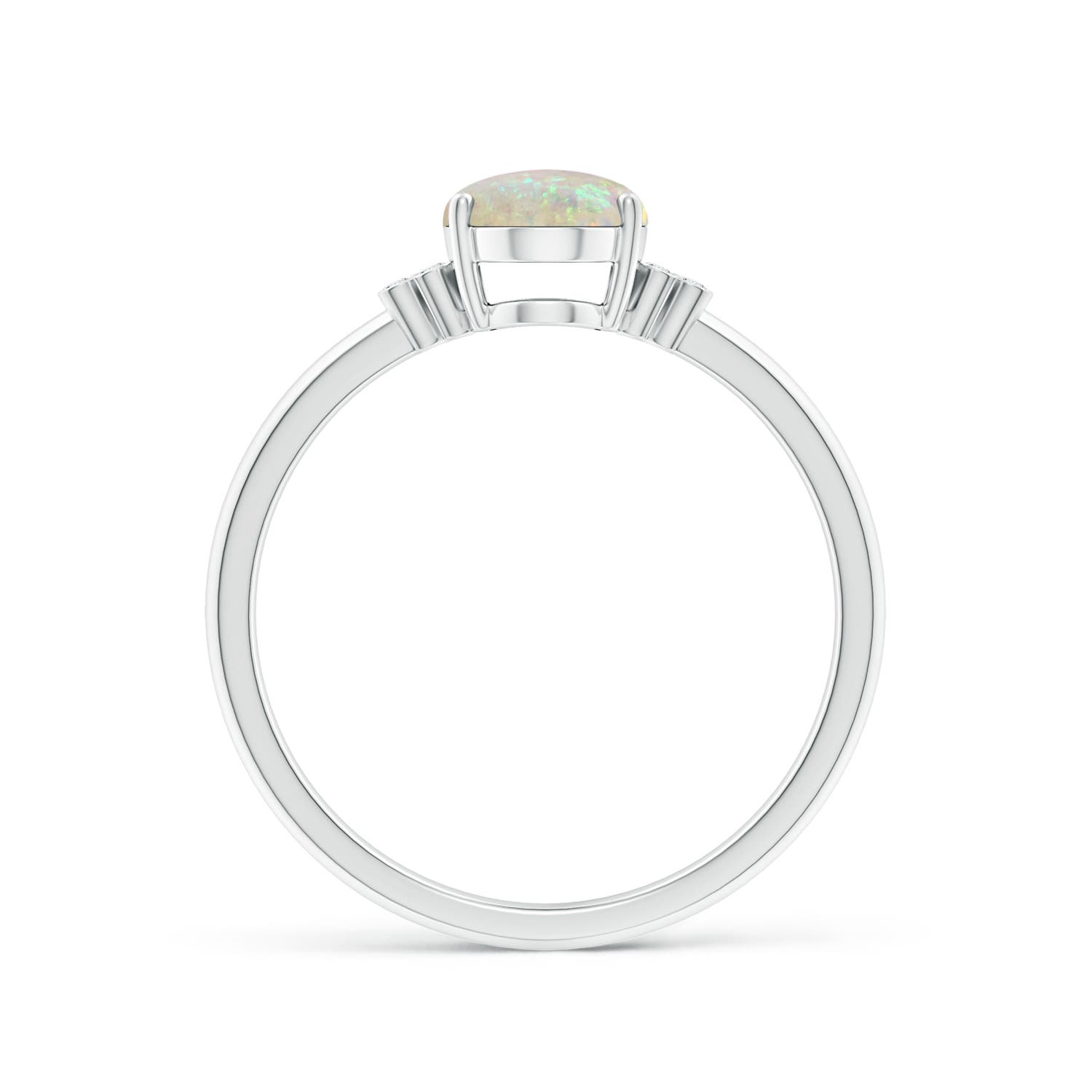 AAA - Opal / 0.85 CT / 14 KT White Gold