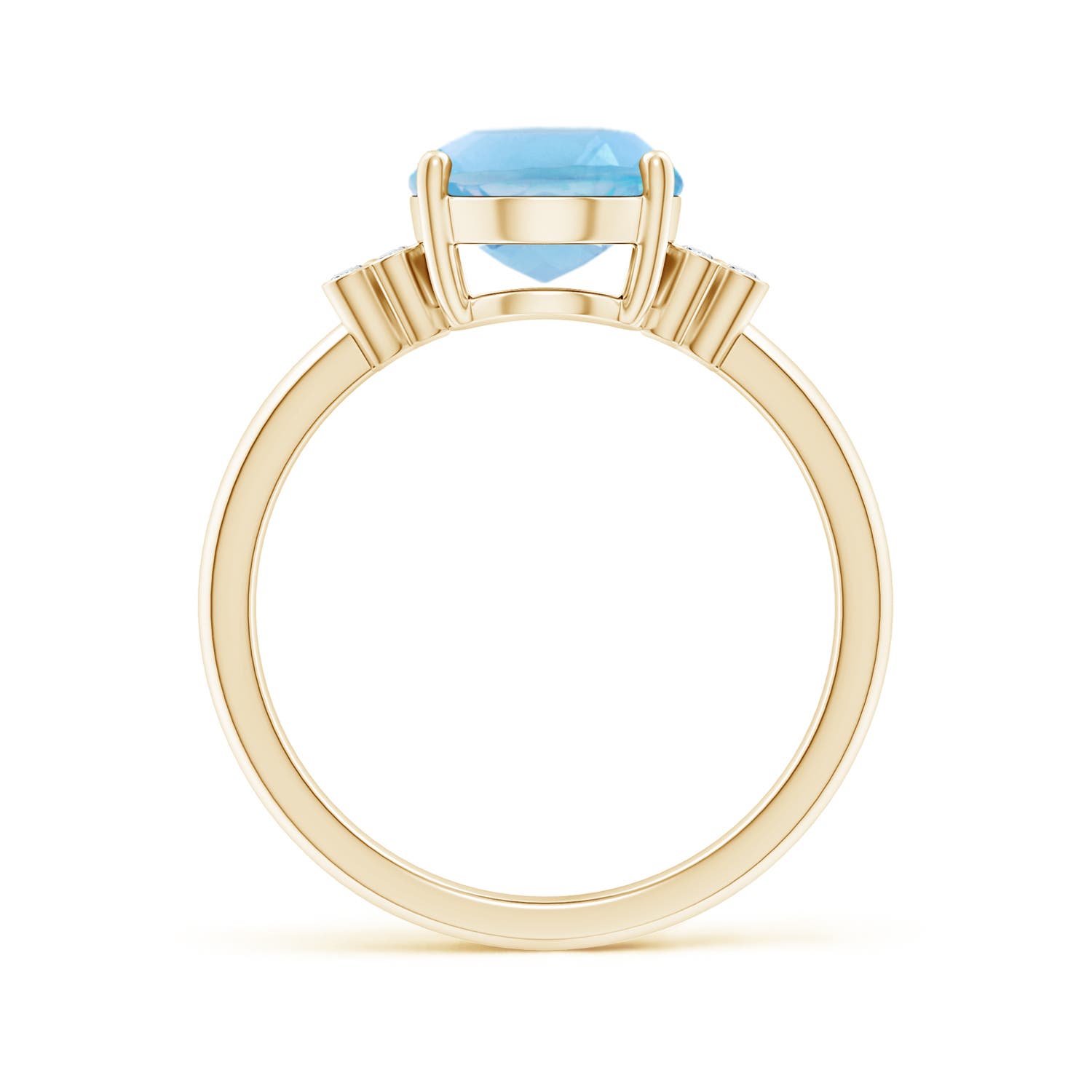 A - Swiss Blue Topaz / 3.33 CT / 14 KT Yellow Gold