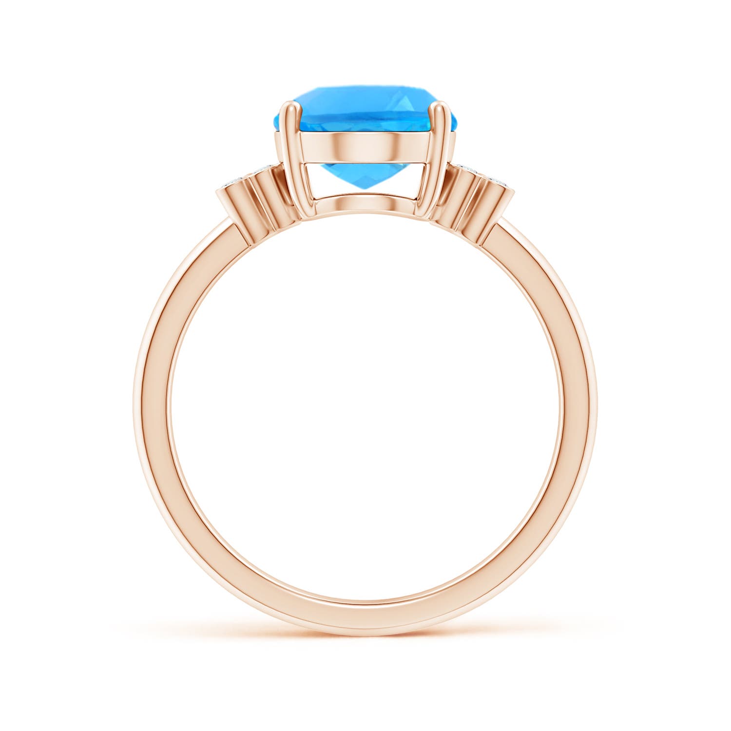 AAAA - Swiss Blue Topaz / 3.33 CT / 14 KT Rose Gold