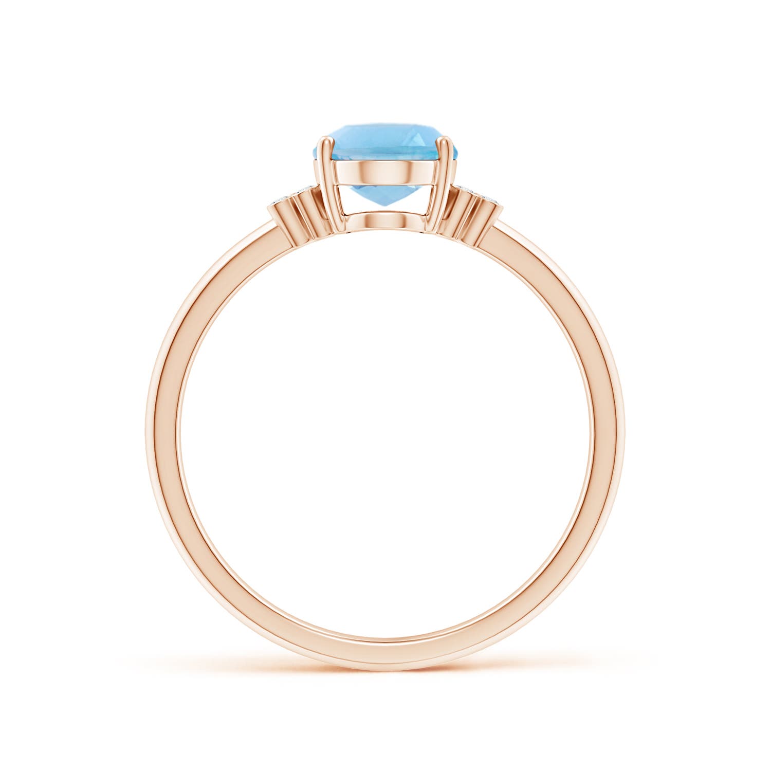 A - Swiss Blue Topaz / 1.55 CT / 14 KT Rose Gold