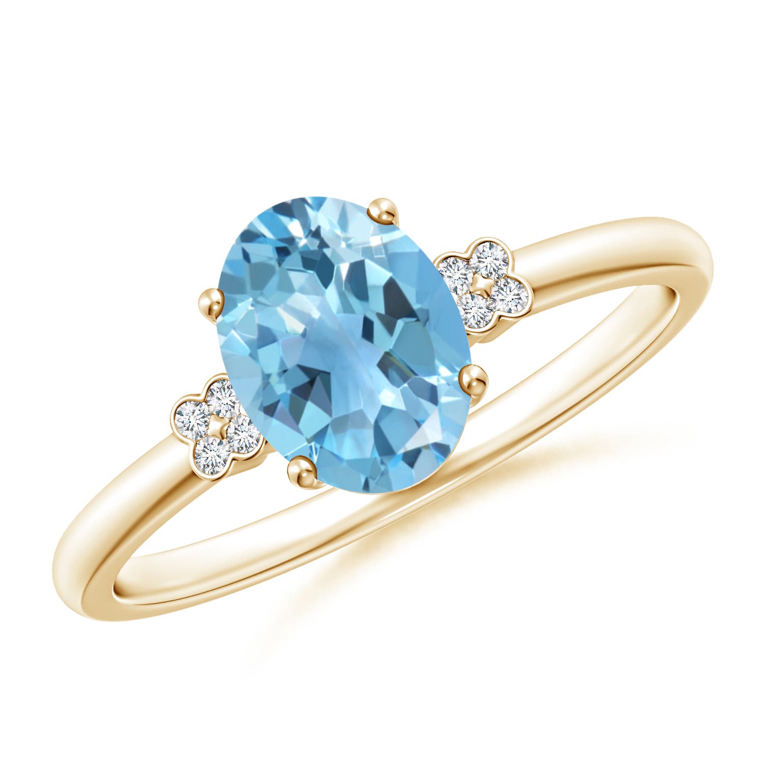 A - Swiss Blue Topaz / 1.55 CT / 14 KT Yellow Gold