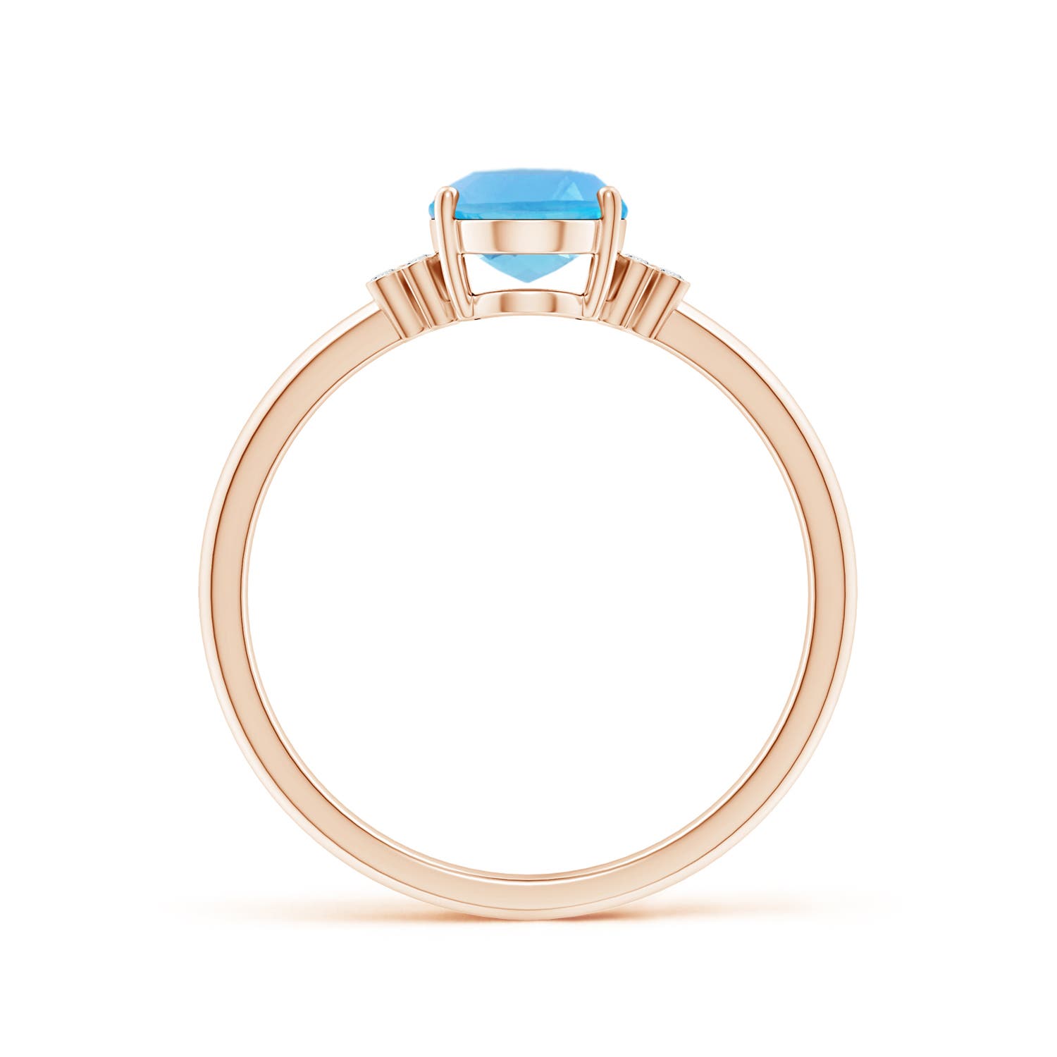 AA - Swiss Blue Topaz / 1.55 CT / 14 KT Rose Gold