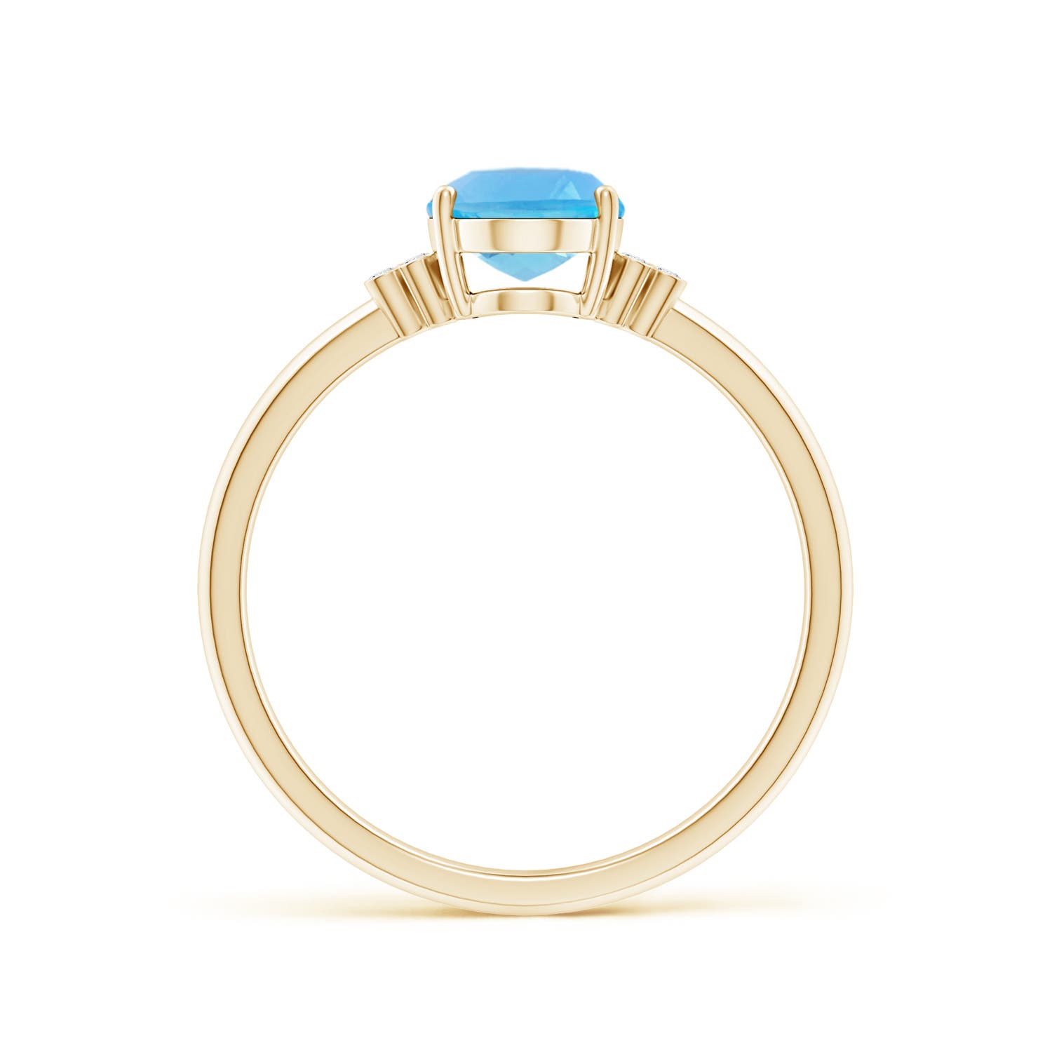 AA - Swiss Blue Topaz / 1.55 CT / 14 KT Yellow Gold