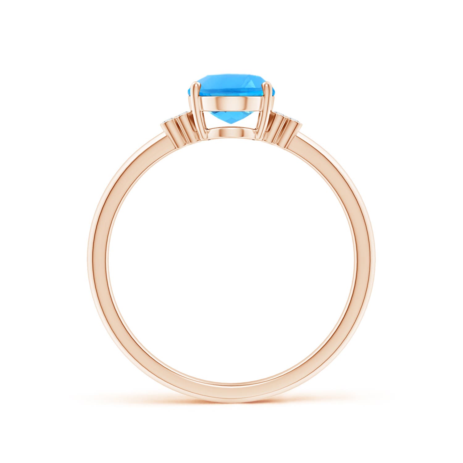 AAAA - Swiss Blue Topaz / 1.55 CT / 14 KT Rose Gold