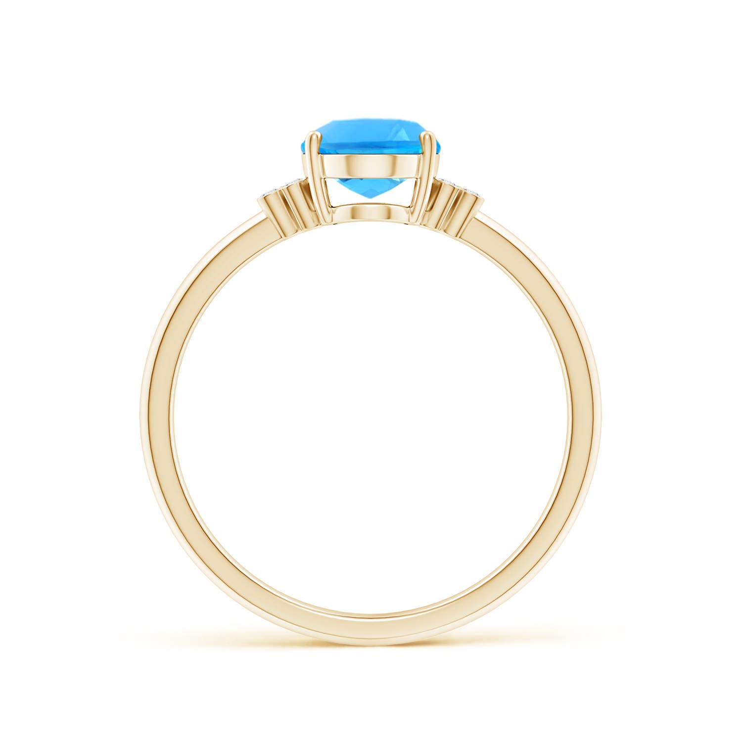 AAAA - Swiss Blue Topaz / 1.55 CT / 14 KT Yellow Gold