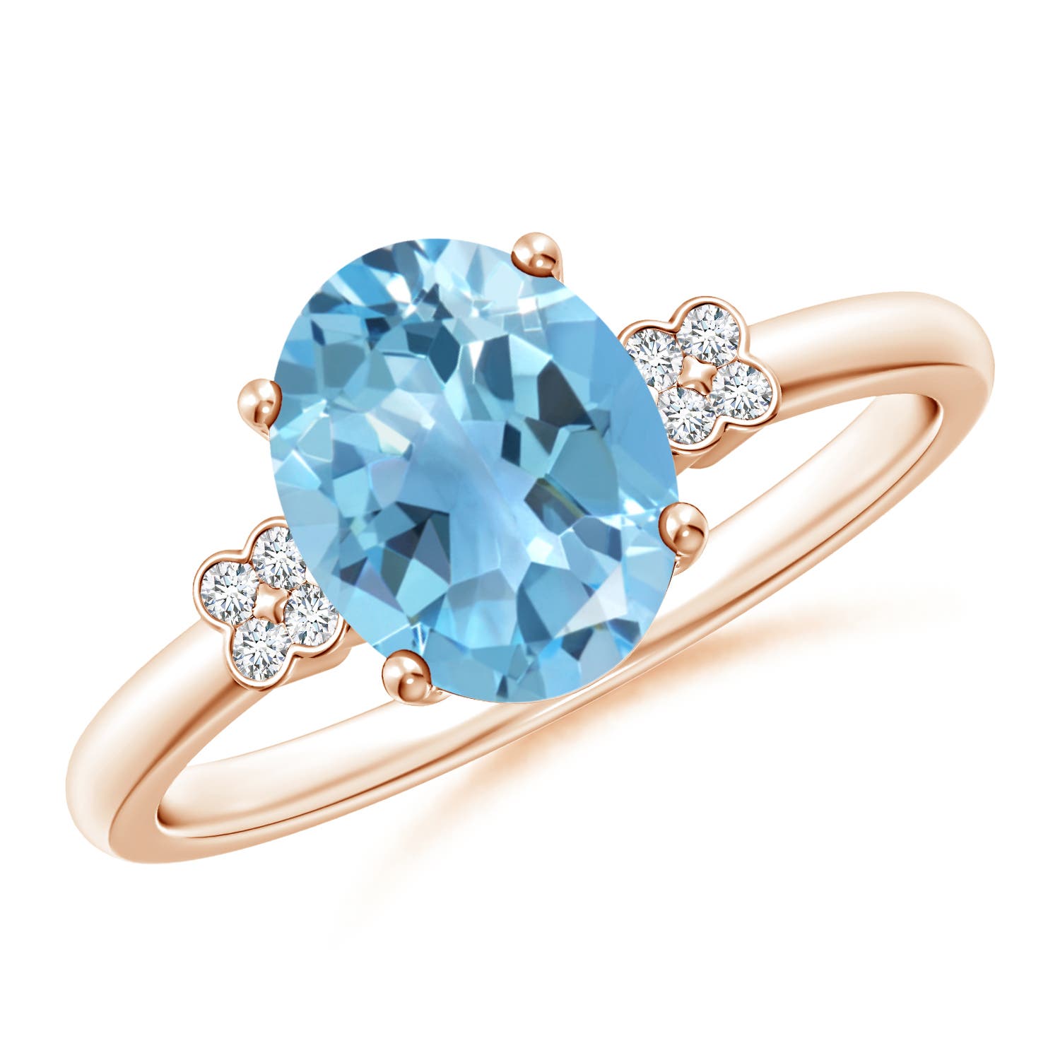 A - Swiss Blue Topaz / 2.31 CT / 14 KT Rose Gold