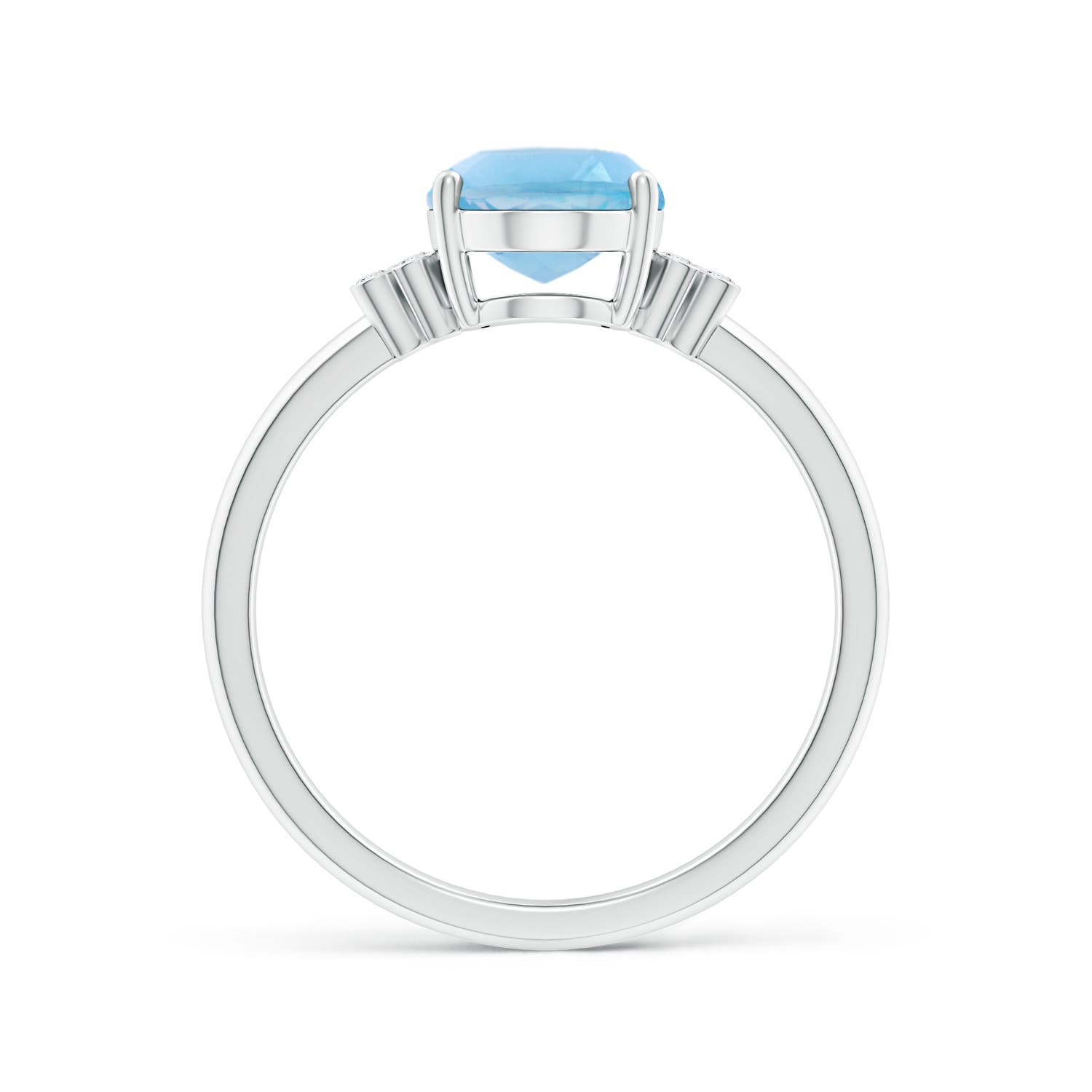 A - Swiss Blue Topaz / 2.31 CT / 14 KT White Gold