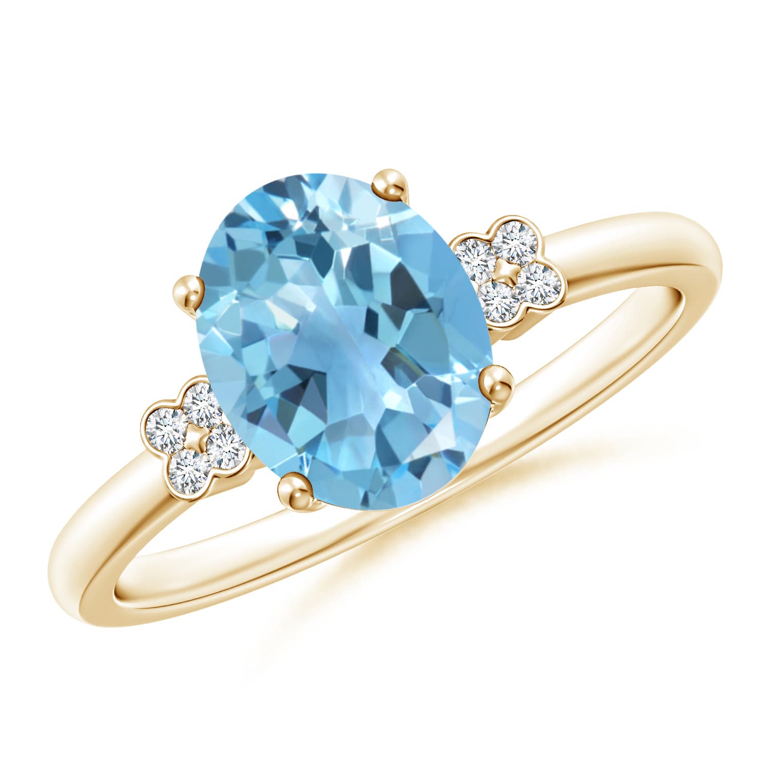 A - Swiss Blue Topaz / 2.31 CT / 14 KT Yellow Gold